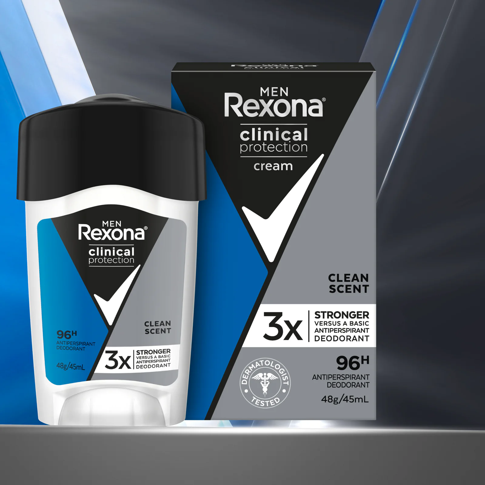 Rexona Men Clinical Protection Antiperspirant Cream Clean Scent 45mL