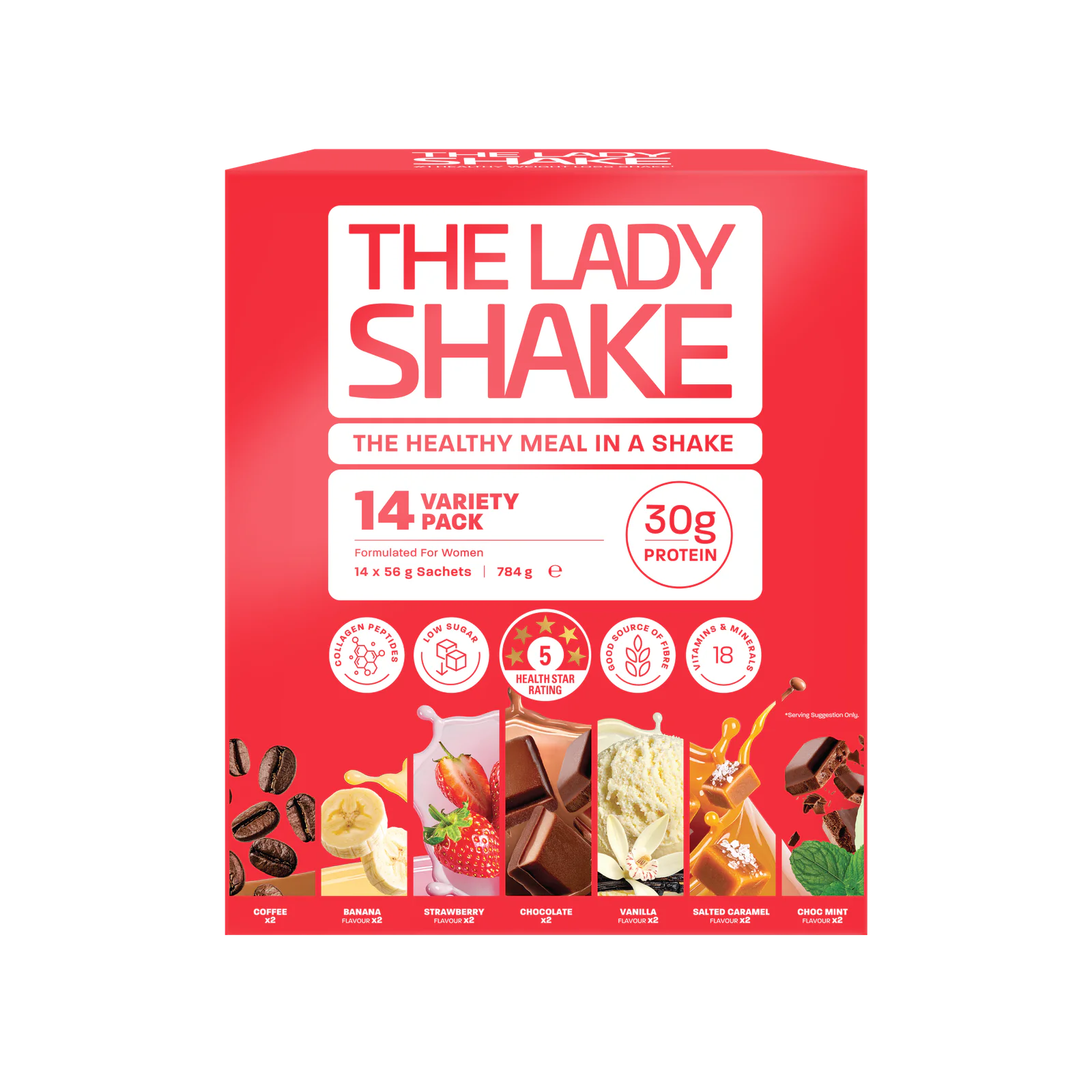 The Lady Shake Meal Replacement Variety 14 pack