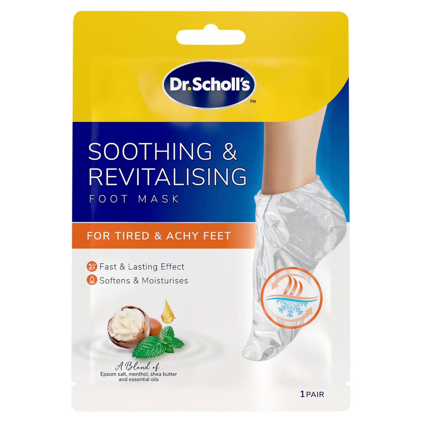 Scholl Soothing and Revitalising Foot Mask 1 Pair