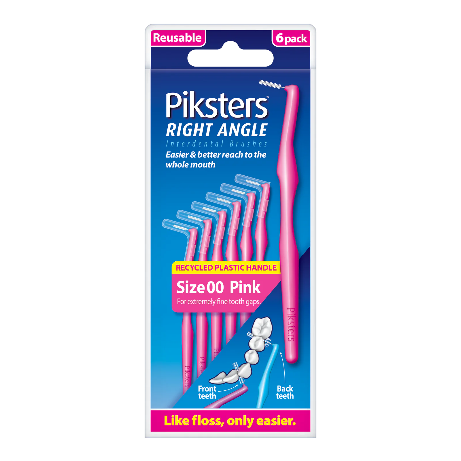 Piksters RgtAngle I/Dental Pnk 6Pk