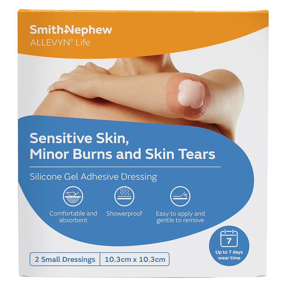Allevyn Life Silicone Gel Adhesive Dressing Small 2 pack