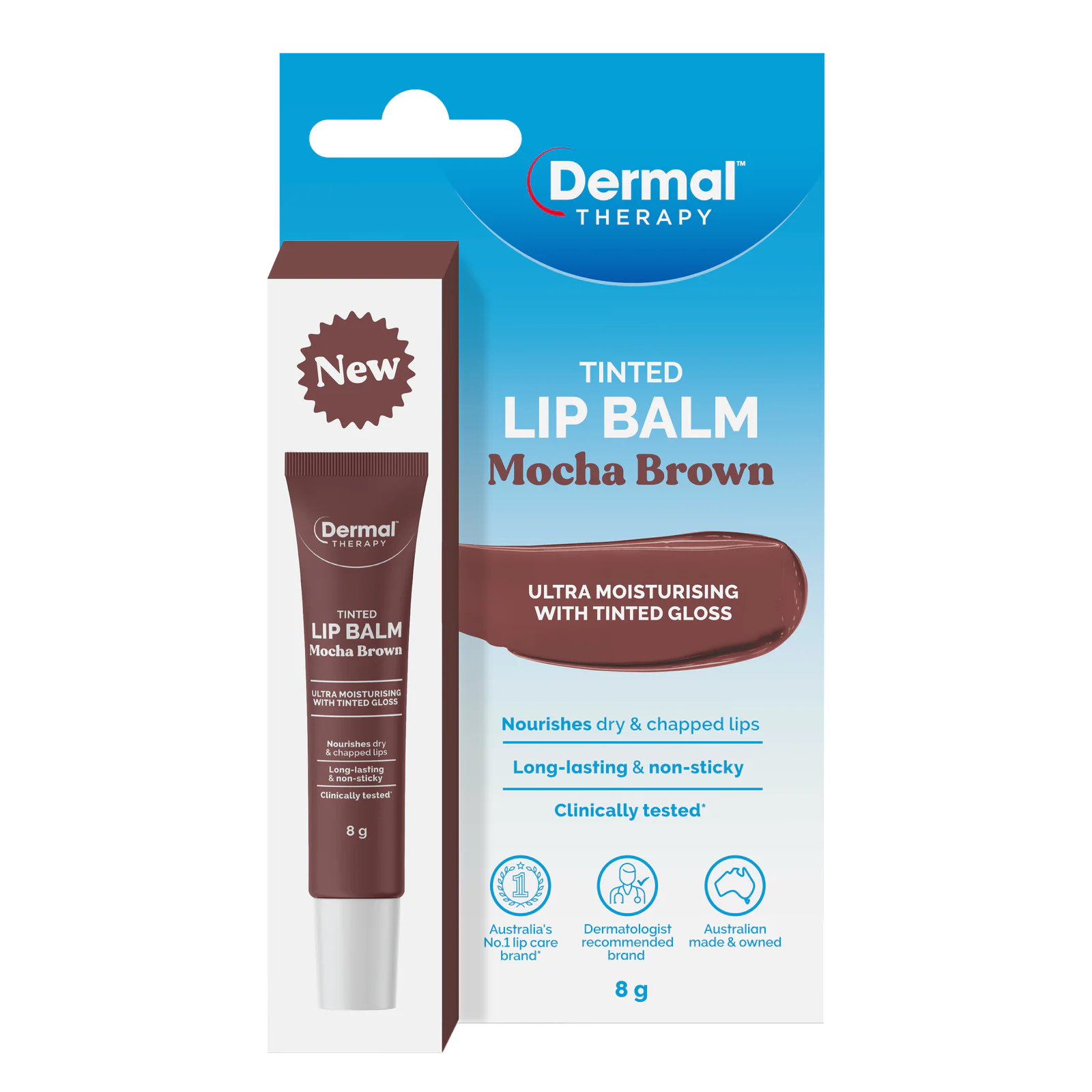 Dermal Therapy Tinted Lip Balm Mocha Brown 8 g