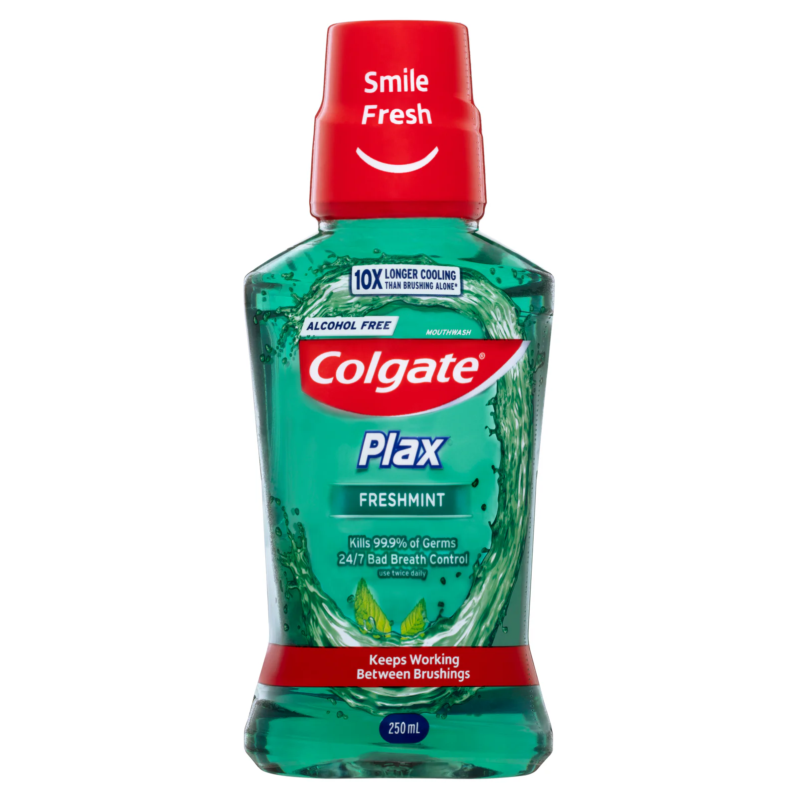 Colgate Plax Antibacterial Alcohol Free Freshmint Mouthwash 250mL