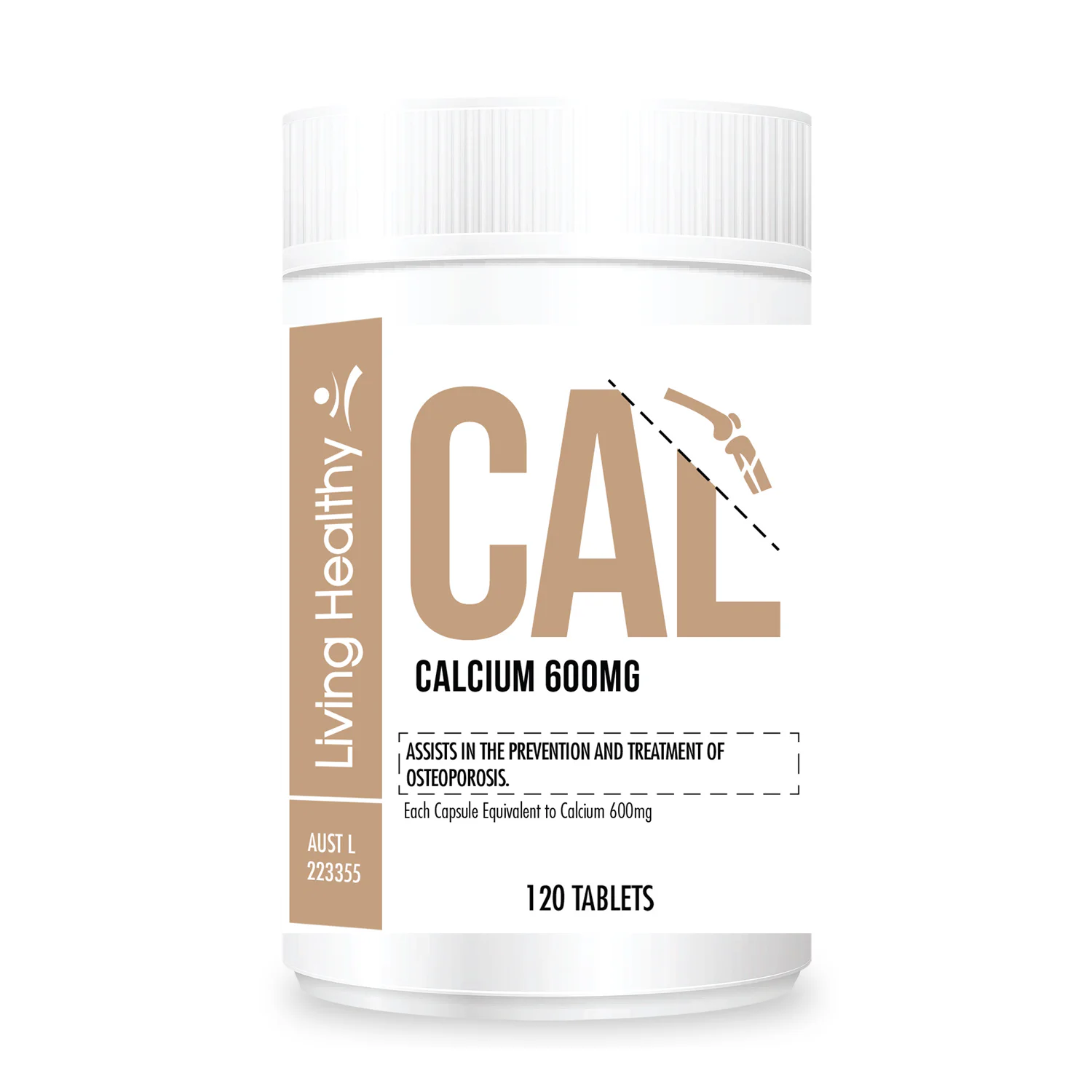 Living Healthy Calcium 600mg - 120 tablets