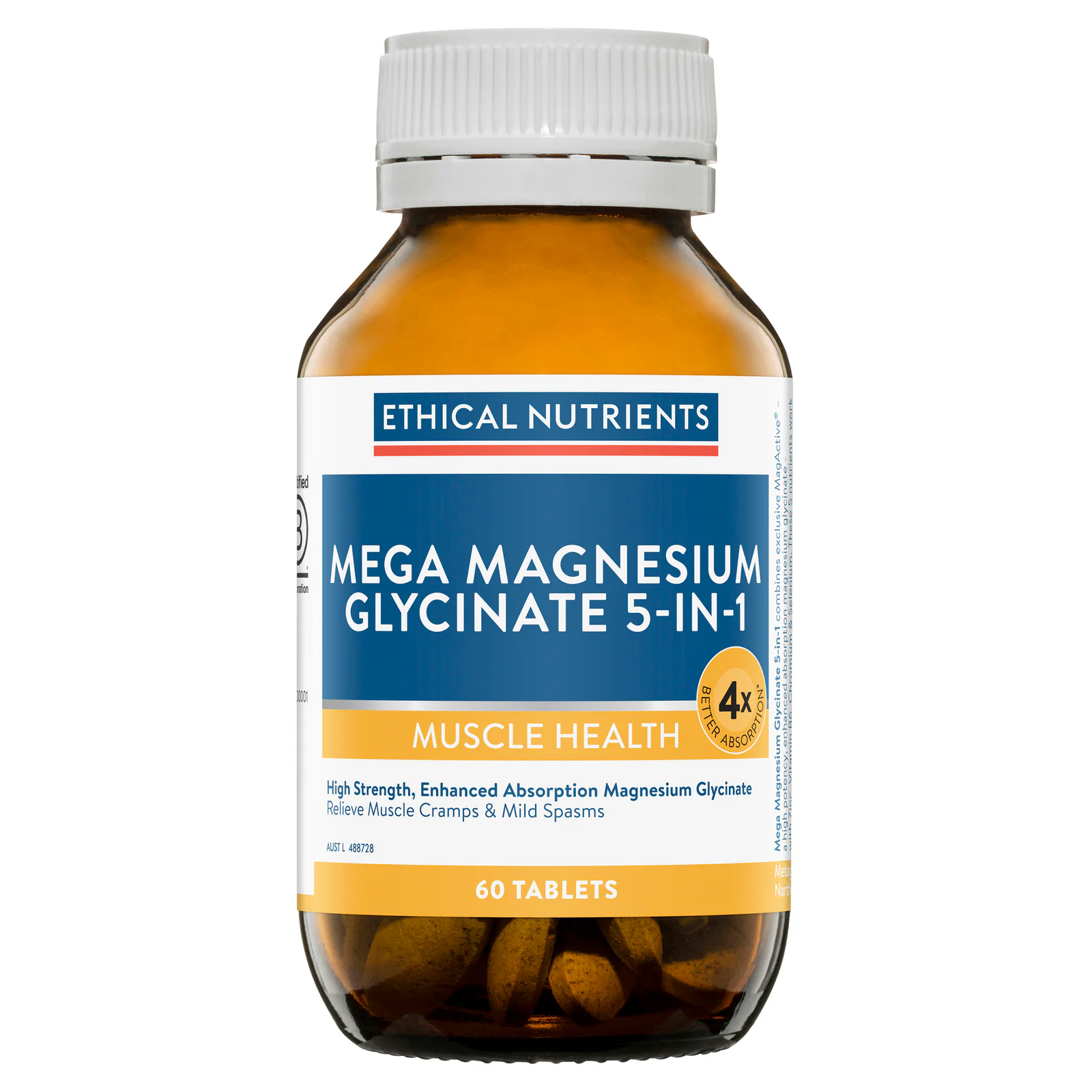 Ethical Nutrients Mega Magnesium Glycinate 5-IN-1 60 Tablets