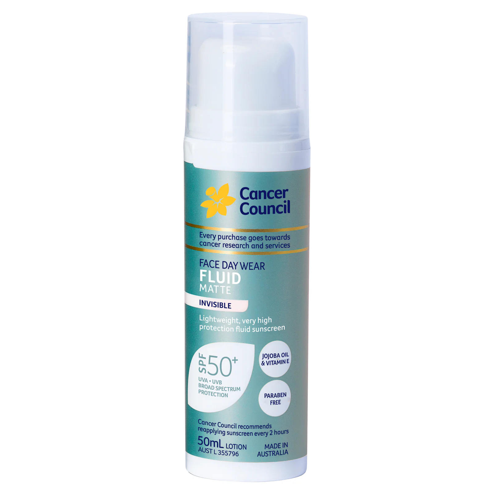 Cancer Council Fluid Matte Invisible SPF50+ - 50ml