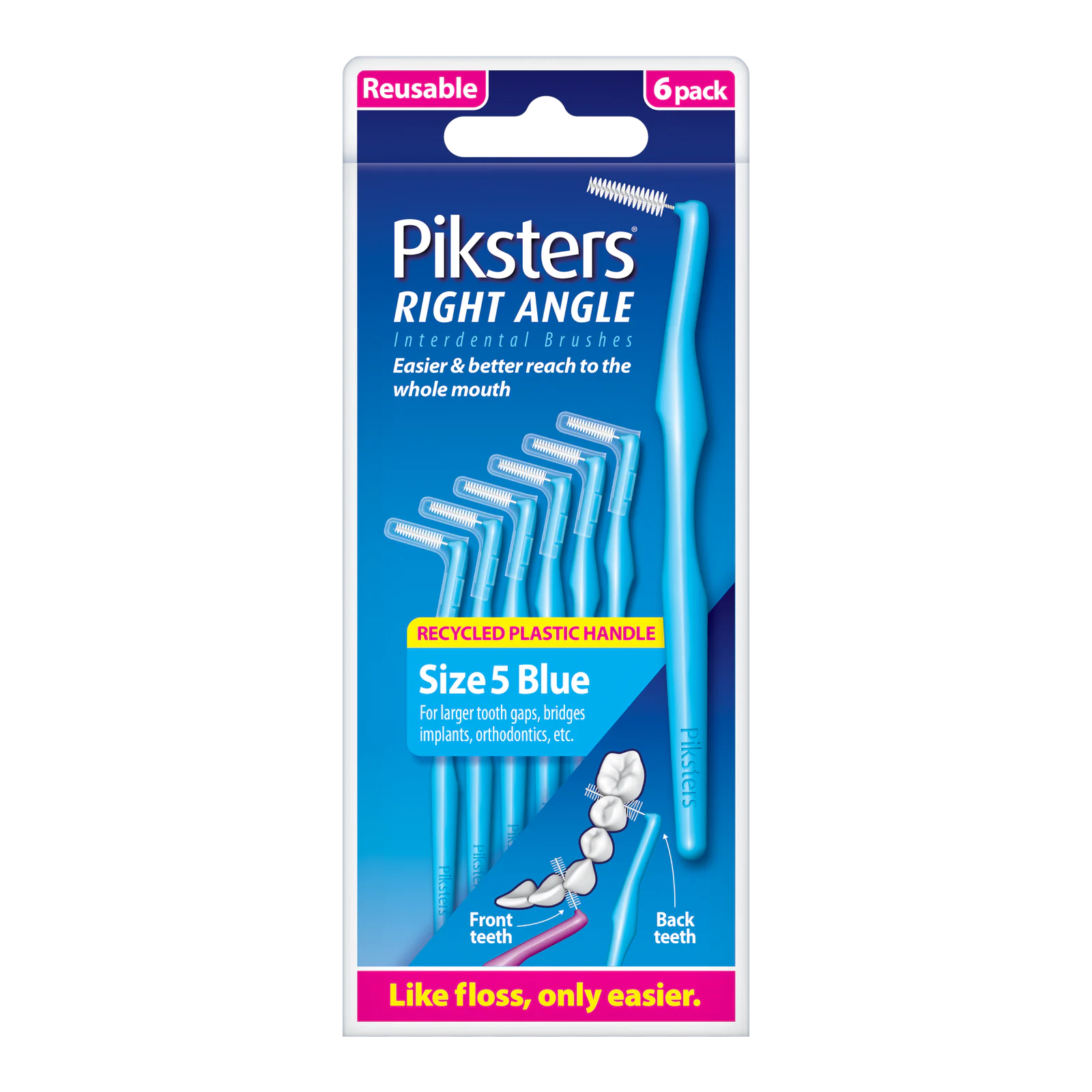Piksters RgtAngle I/Dental Bl 6Pk