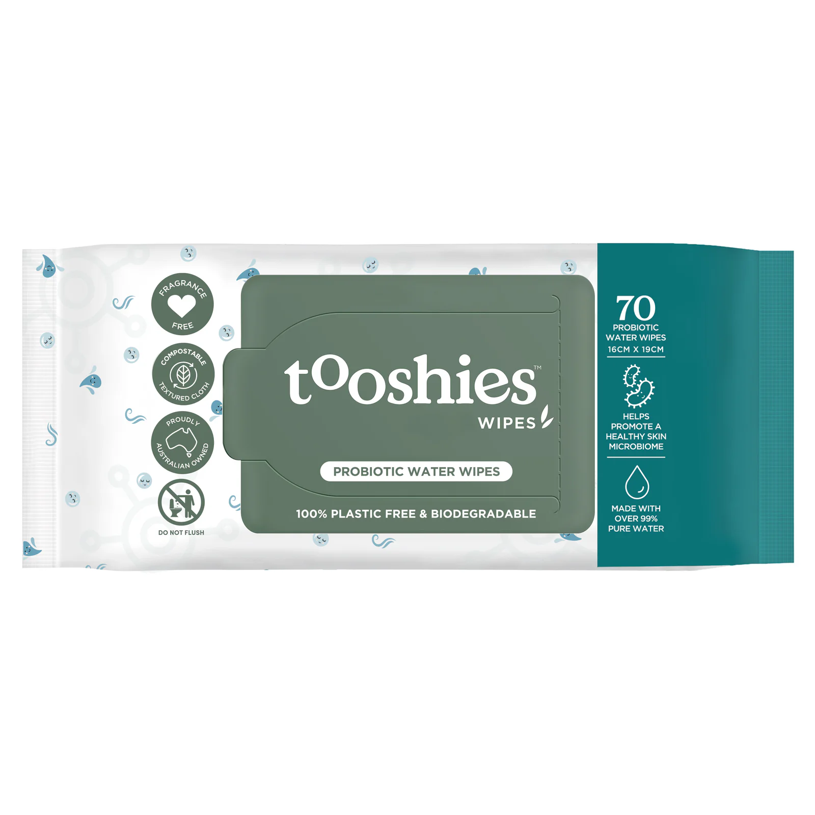 Tooshies Probiotic Water Wipes 70 Pack