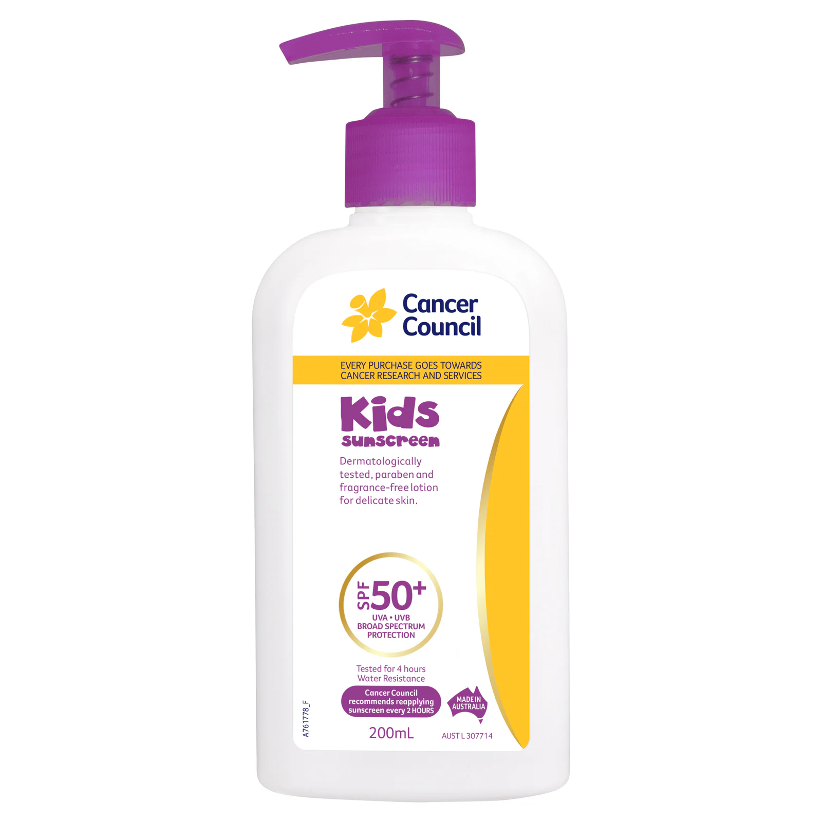 Cancer Council Kids Sunscreen SPF50+ - 200ml