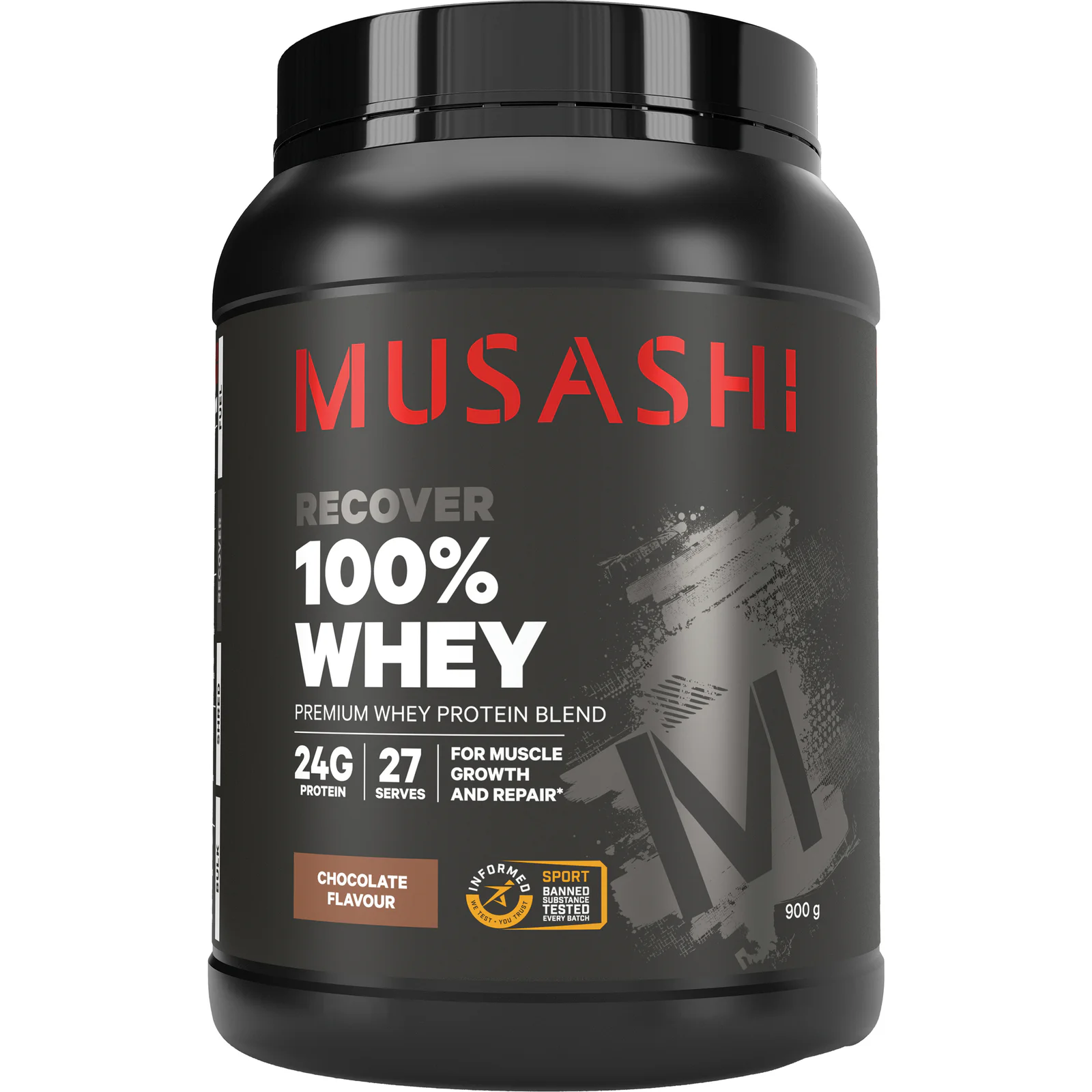 Musashi 100% Whey Protein Powder Chocolate Milkshake 900g