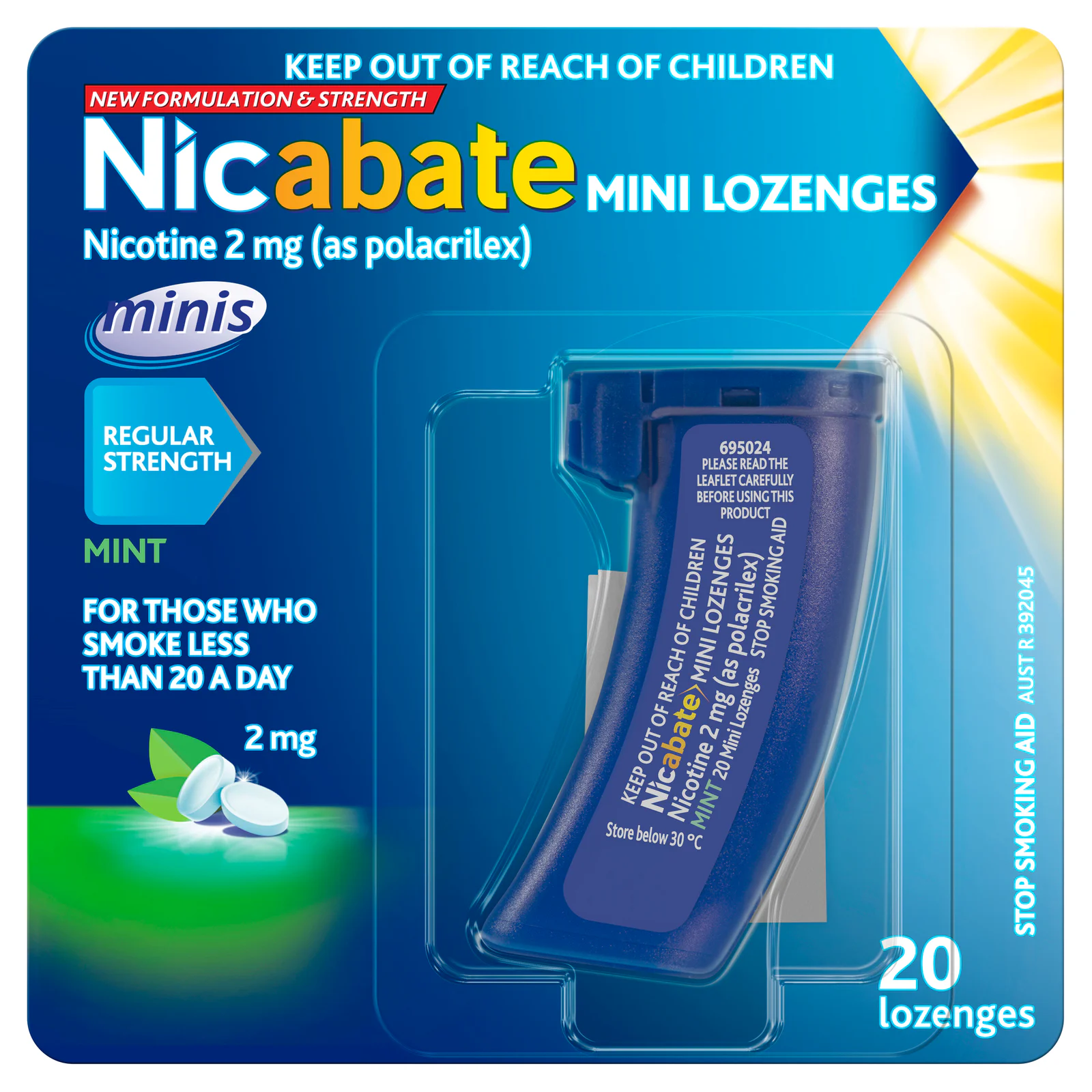 Nicabate  Minis Lozenge Mint 2mg - 20 pack