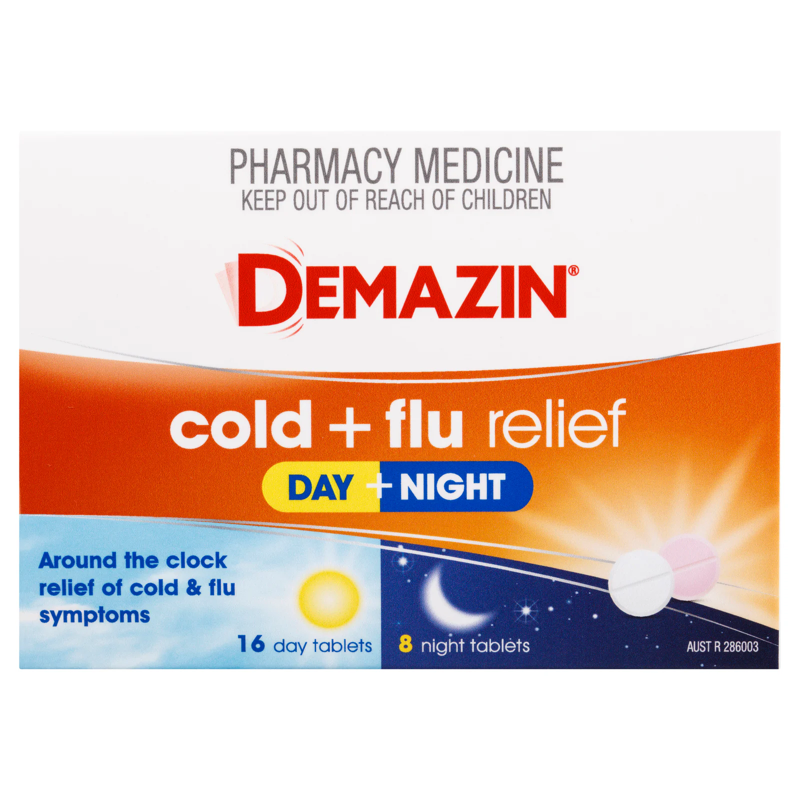 Demazin PE Multi Action Cold & Flu Day & Night 24 tablets