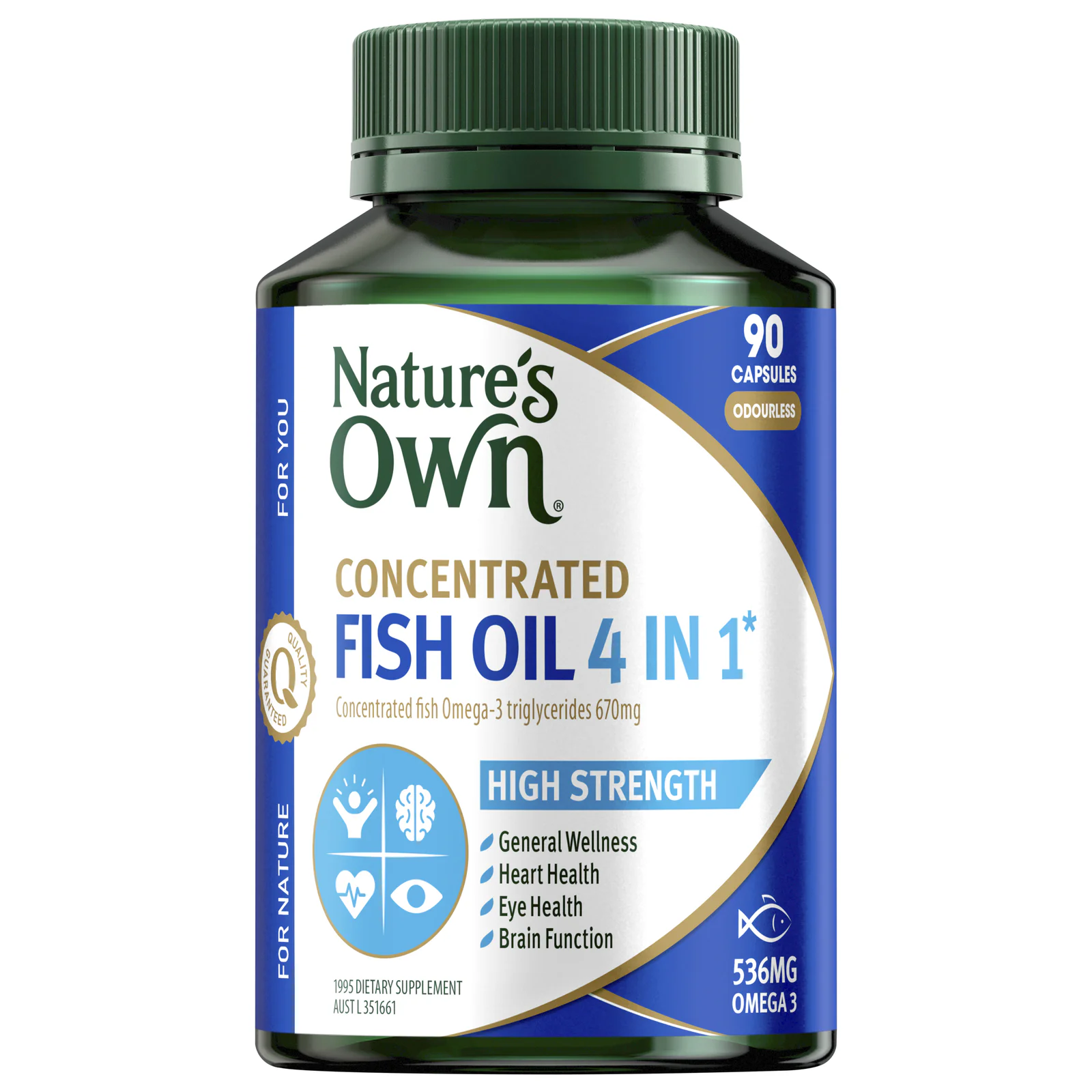 Nature's Own Concentrated Fish Oil 4 in 1 - 90 capsules