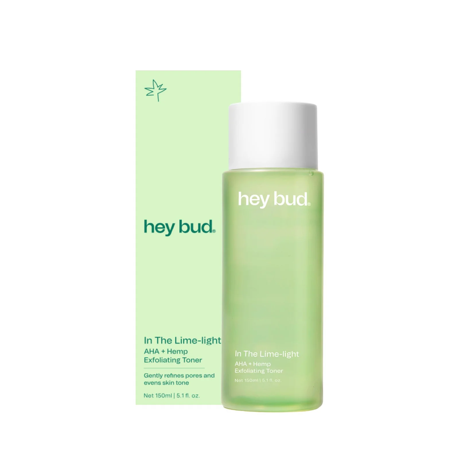 Hey Bud In the Lime Light AHA + Hemp Exfoliating Toner 150ml