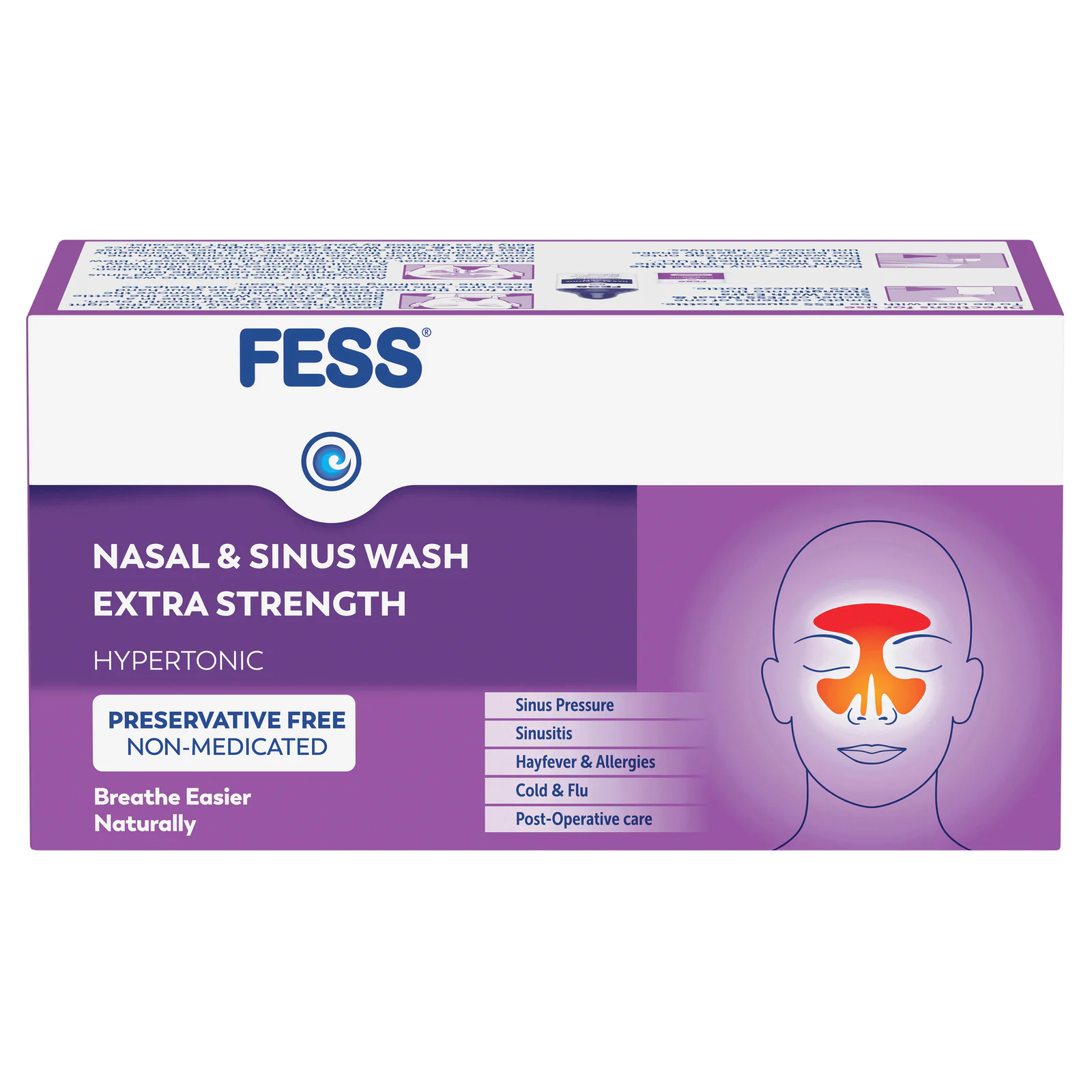 Fess Nasal & Sinus Wash Extra Strength Refill 24 sachets