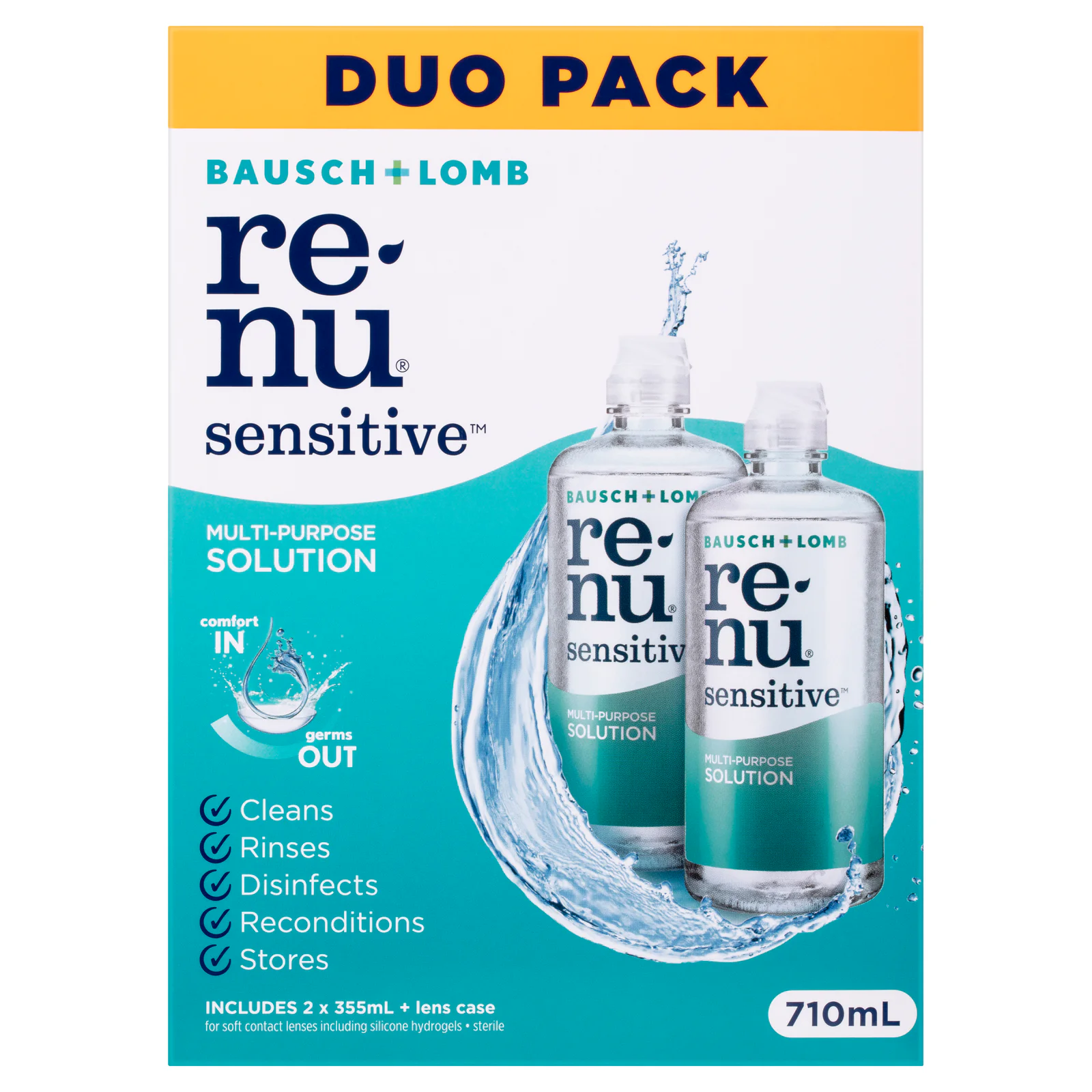 Bausch & Lomb Renu Sensitive Duo Pack 710ml