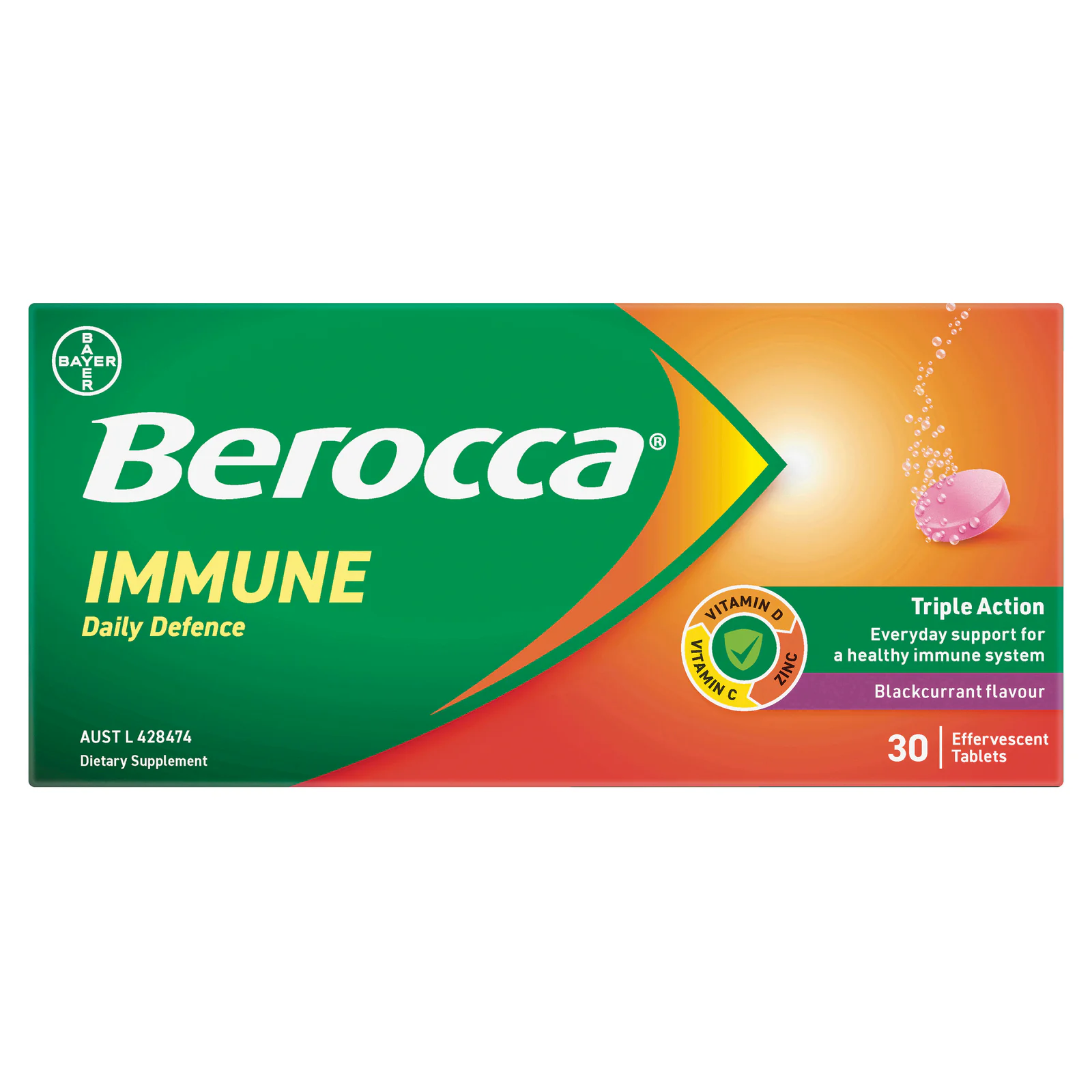 Berocca Immune Daily Defence Blackcurrant 30 tablets