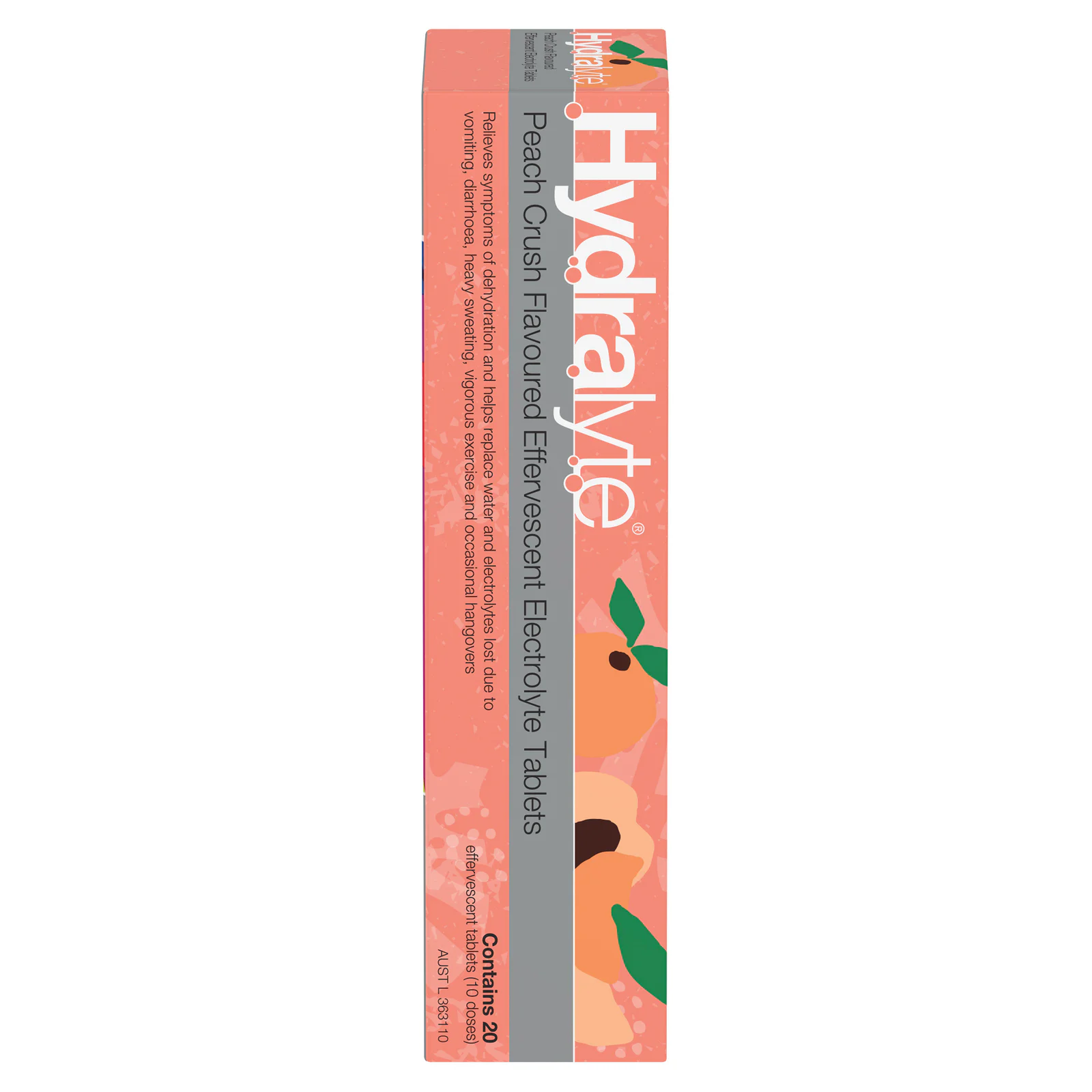 Hydralyte Effervescent Peach Crush 20 tablets