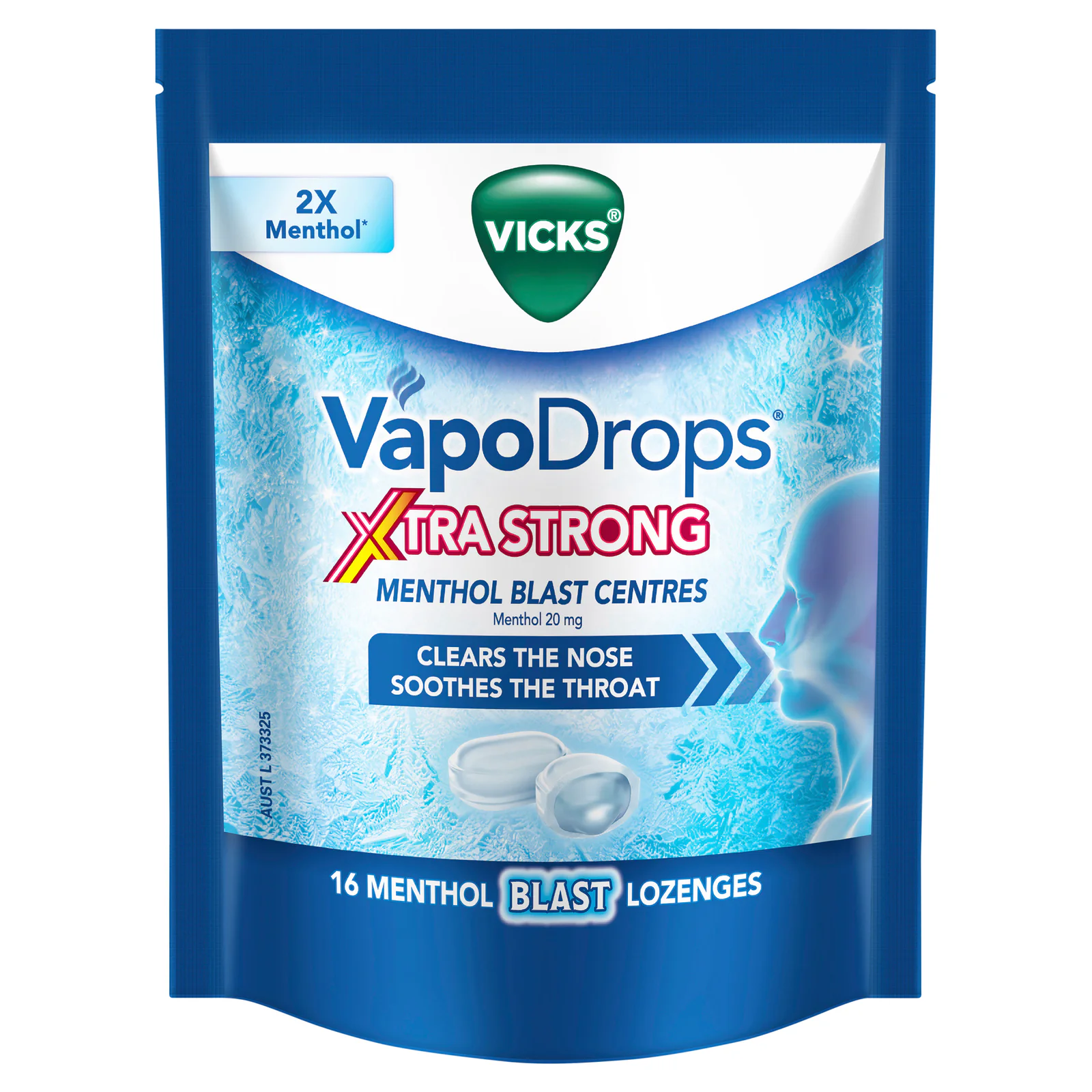 Vicks XtraStrong Menthol 4g - 16 lozenges