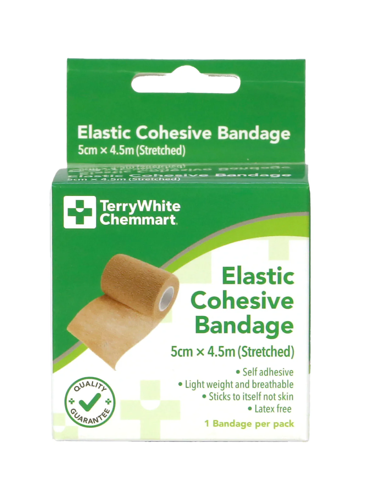 TerryWhite Chemmart Elastic Cohesive Bandage 5cm X 4.5M - 1 roll