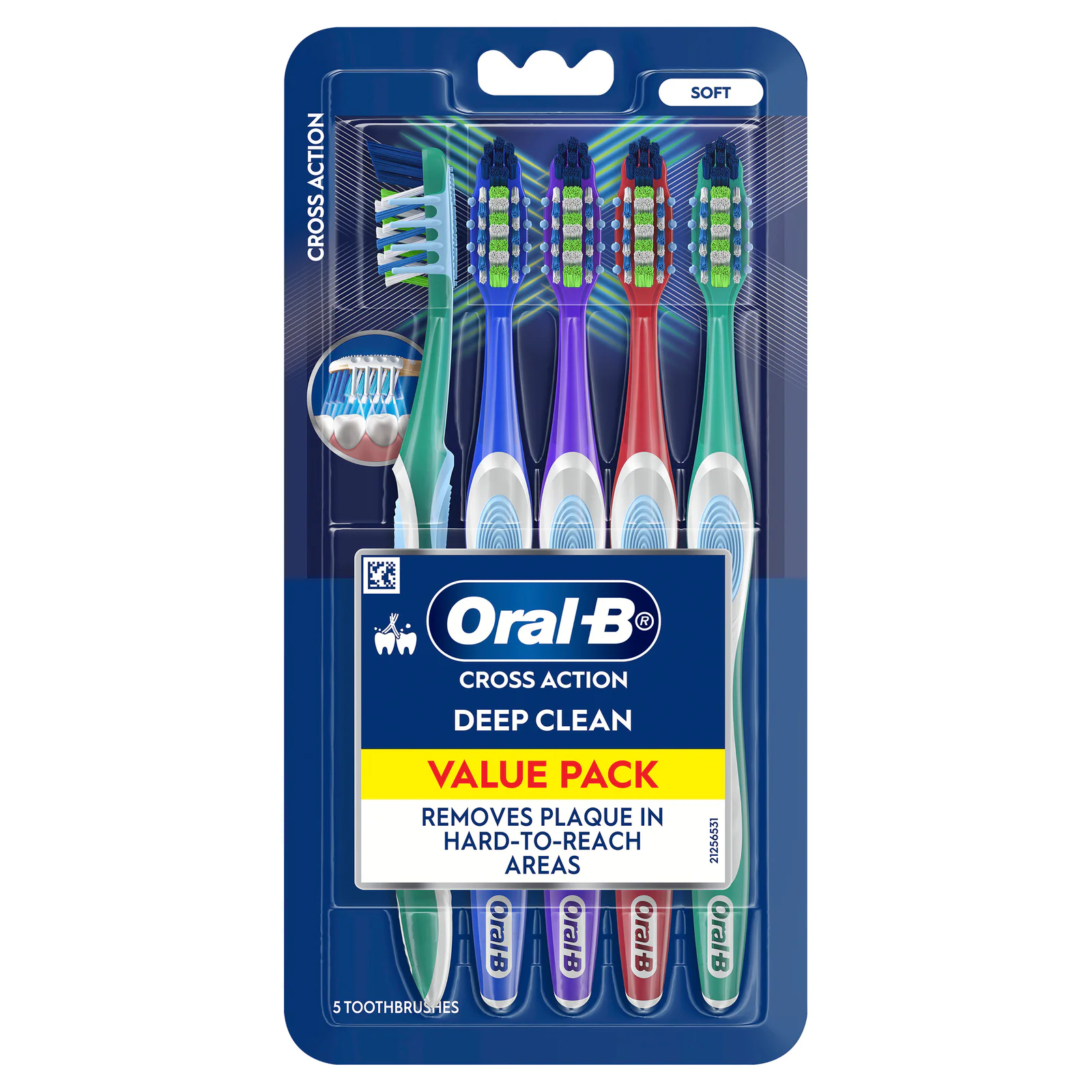 Oral-B Cross Action Soft Toothbrush 5 Pack
