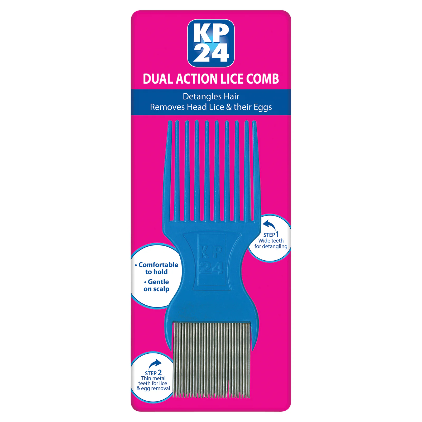 KP24 Metal Head Lice Comb 1 each