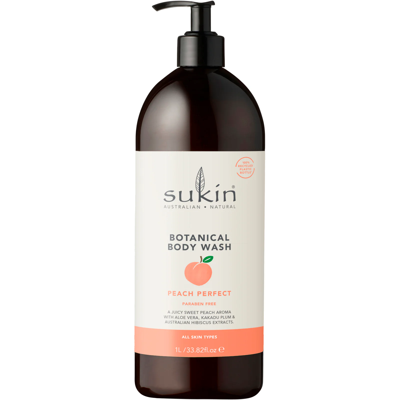 Sukin Botanical Body Wash Peach Perfect 1L
