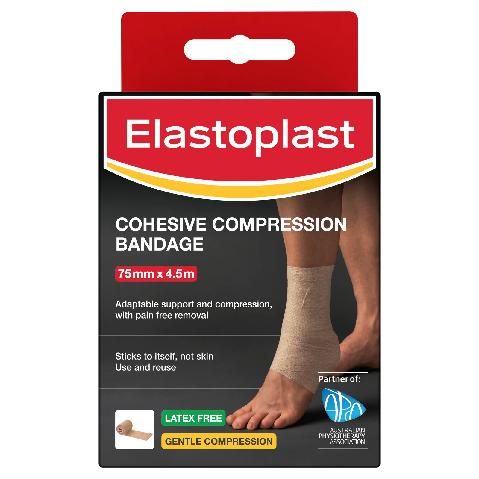 Elastoplast Sport Cohesive Bandage Flesh Tan 7.5cm X 4.5m 1 roll
