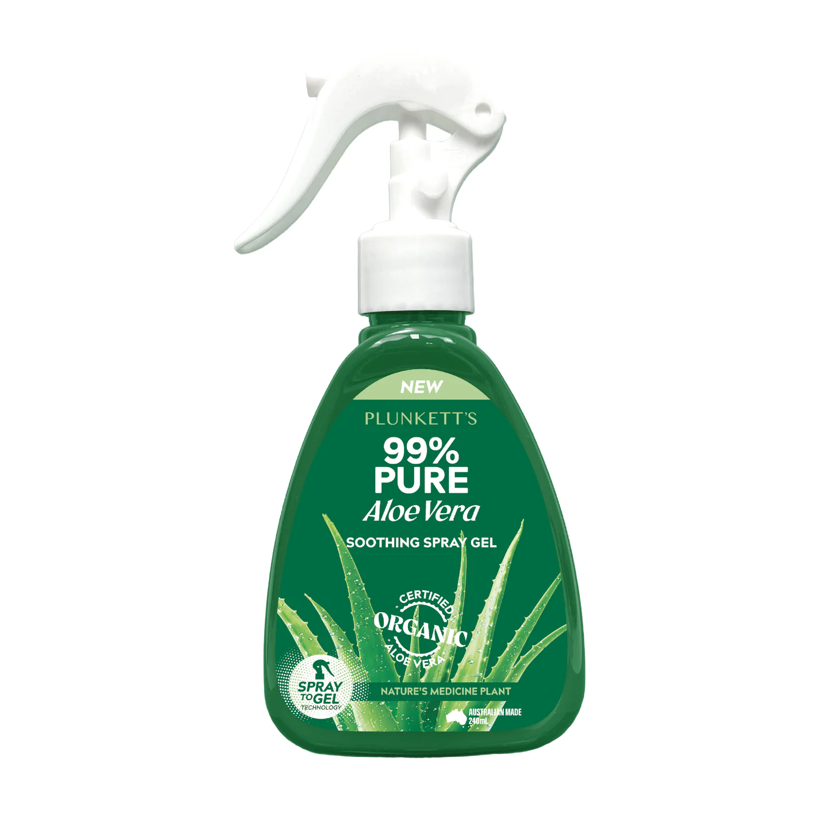 Plunkett's 99% Pure Aloe Vera Soothing Spray Gel 240ml