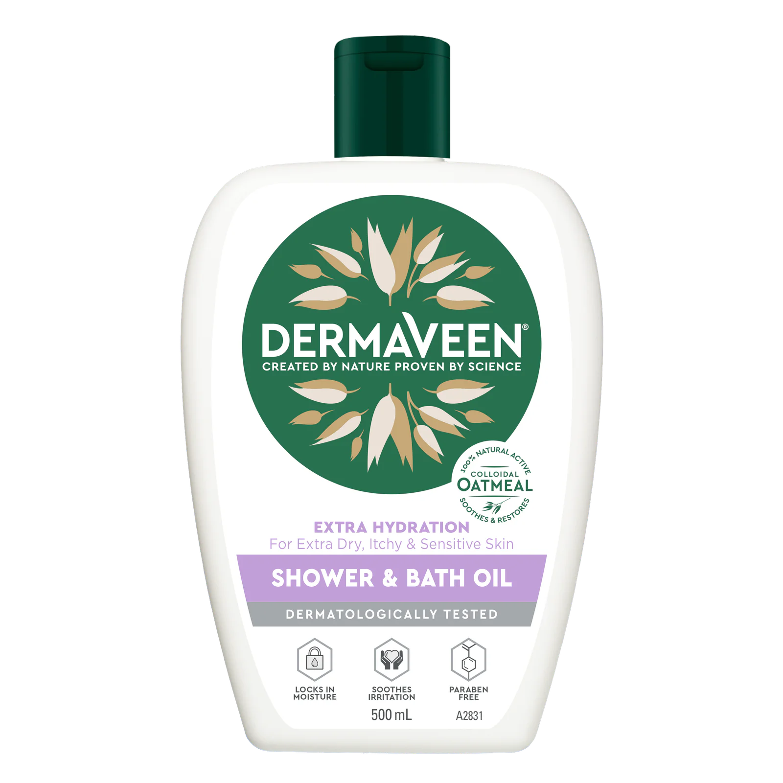 DermaVeen Extra Hydration Shower & Bath Oil 500mL