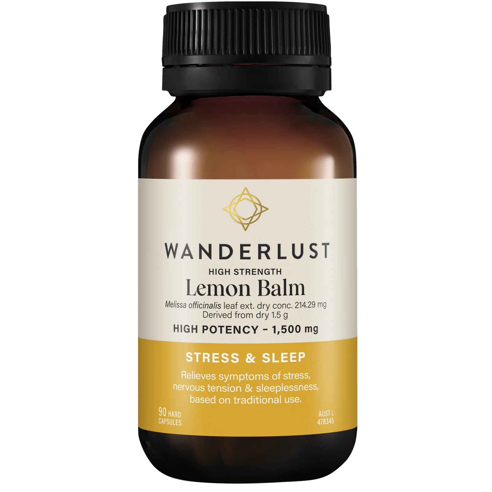 Wanderlust High Strength Lemon Balm 90 capsules