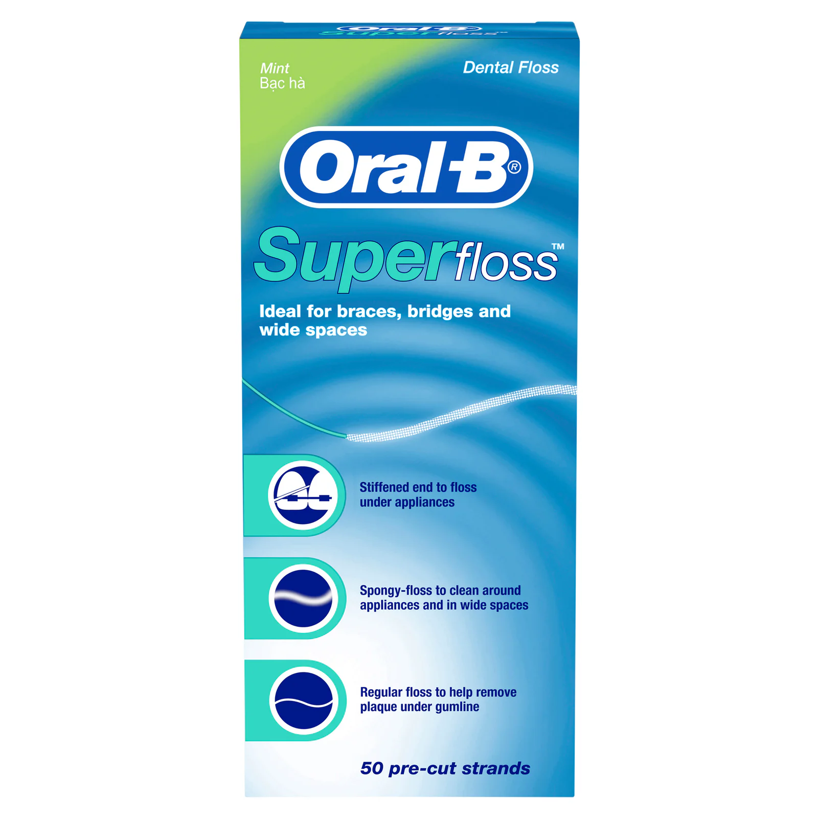 Oral-B Super Floss Unwaxed 50 Pack
