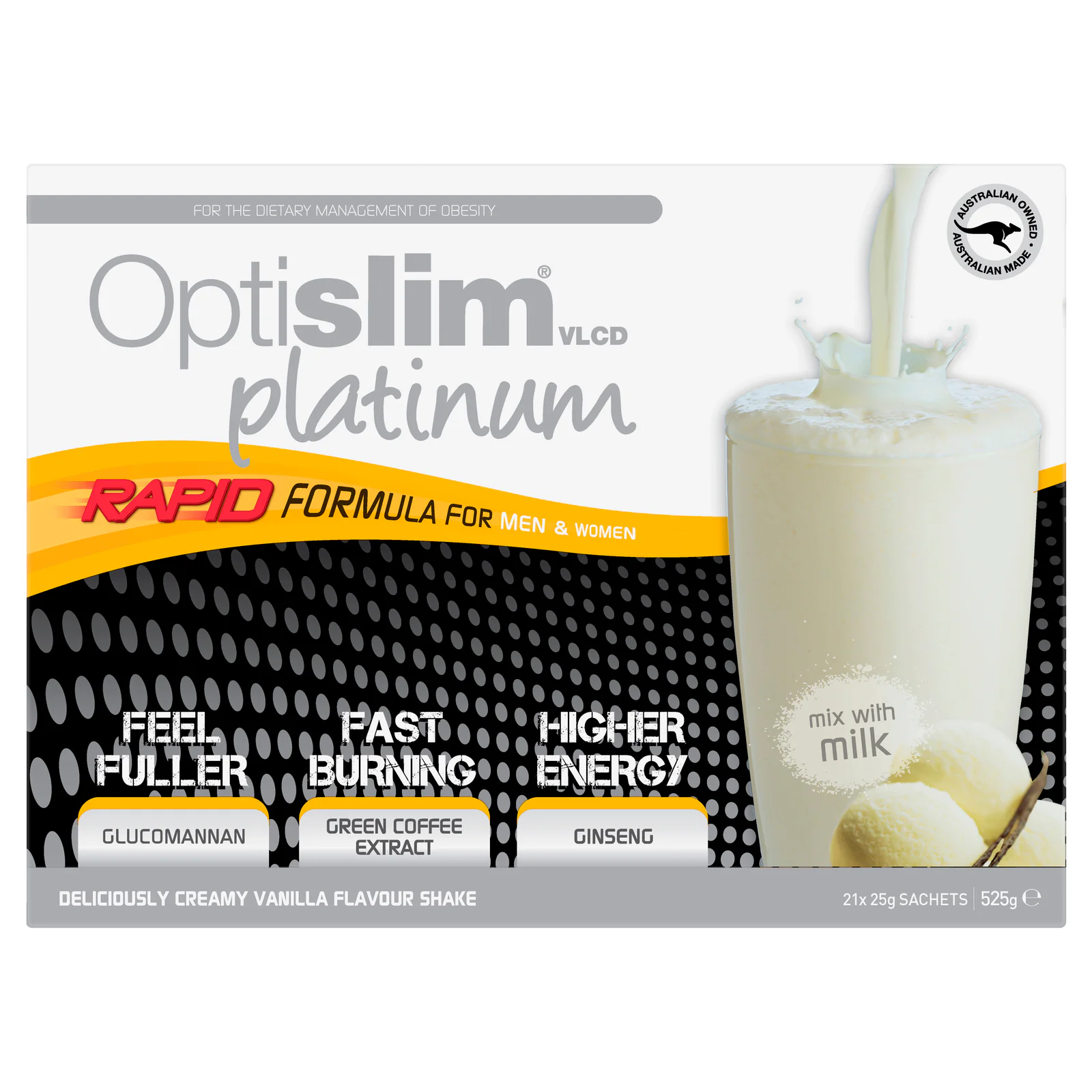 Optislim VLCD Platinum Shake Vanilla 25g 21 Pack
