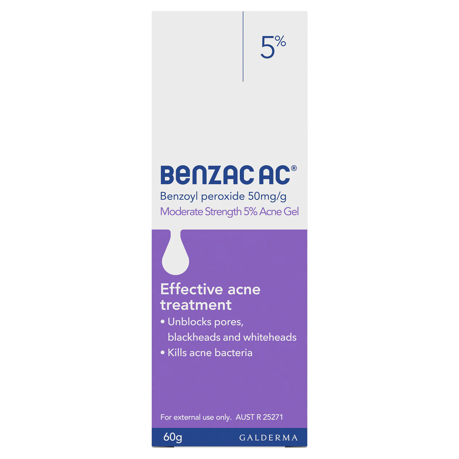 Benzac AC Gel 5.0% - 60g