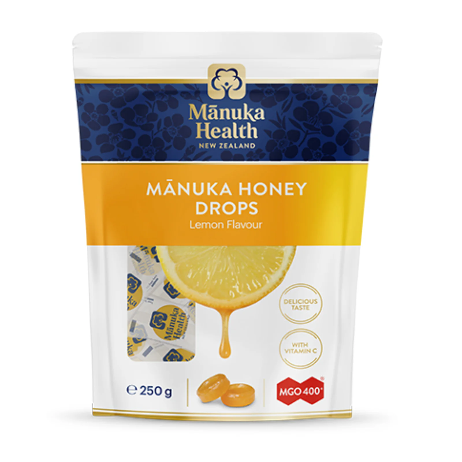 Manuka Health Honey Drops Lemon 58 pack