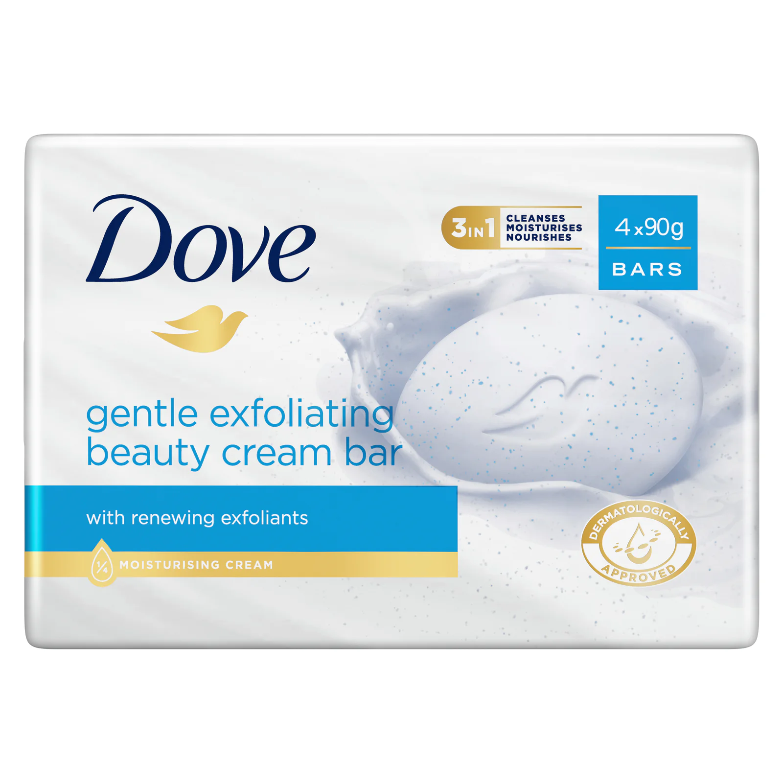 Dove Beauty Bar Gentle Exfoliating 4 x 90g
