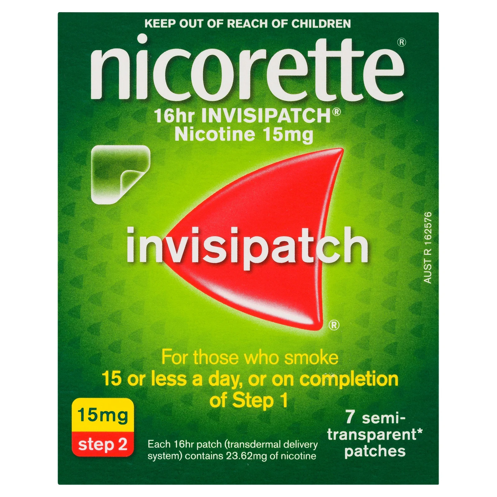 Nicorette 16hr Invisipatch 15mg Step 2 - 7 patches