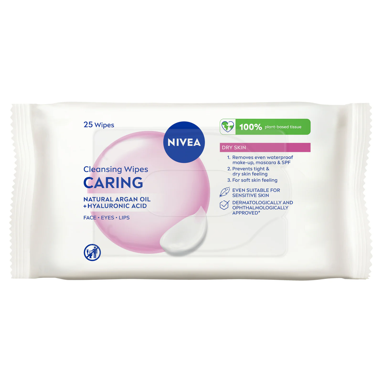 Nivea 3-In-1 Gentle Cleansing Wipes 25 pack