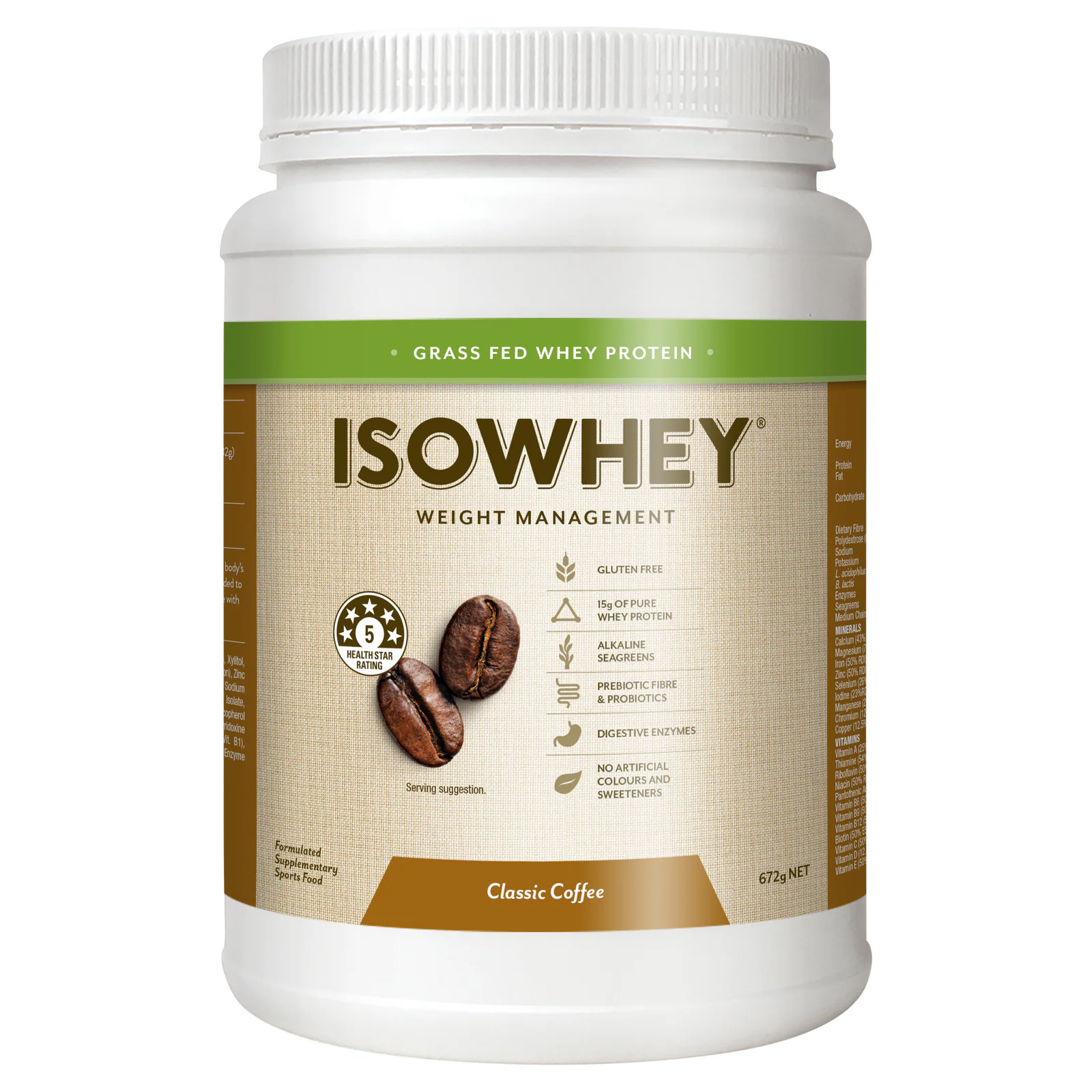 IsoWhey Complete Classic Coffee Protein Powder 672g