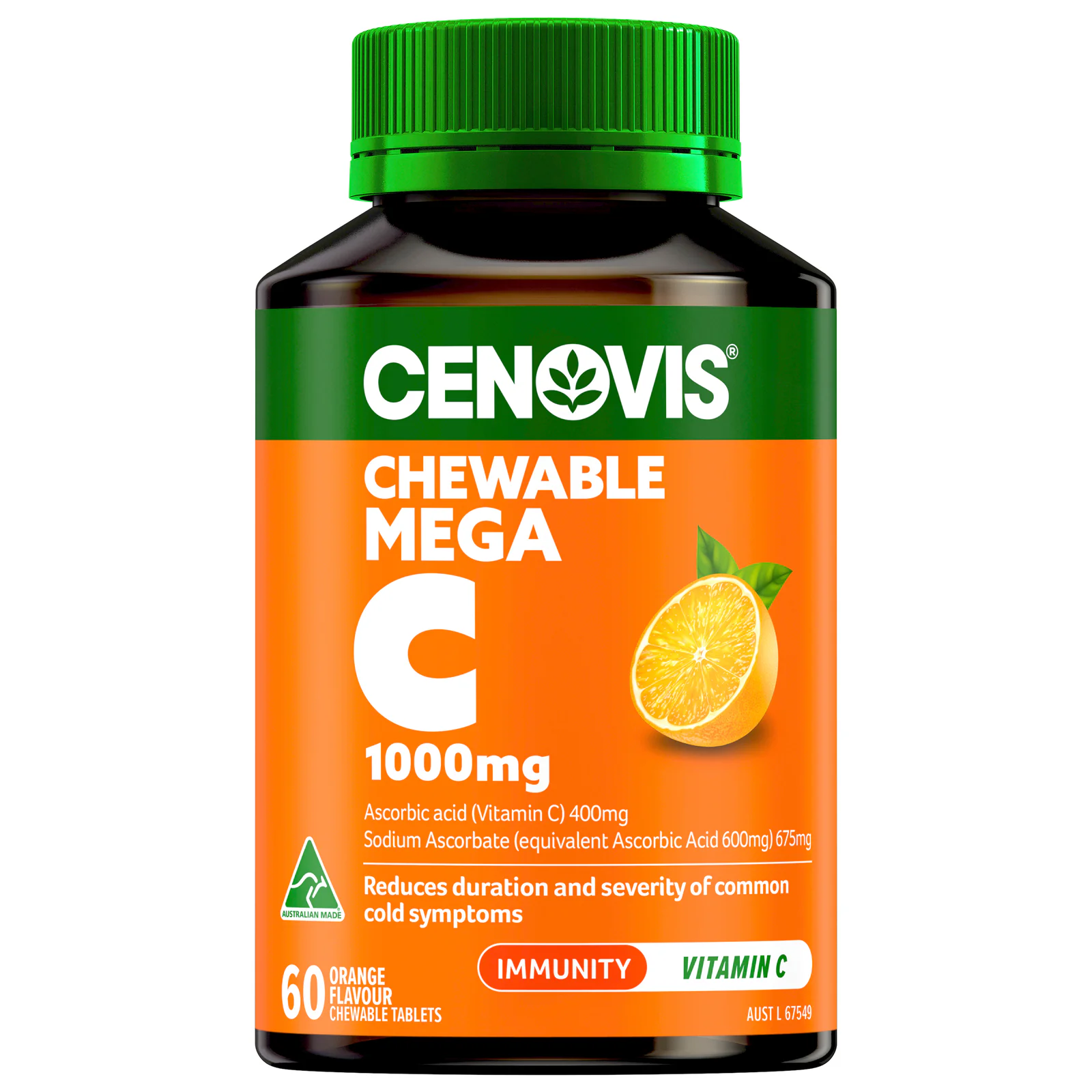 Cenovis Chewable Mega C 1000mg - 60 tablets