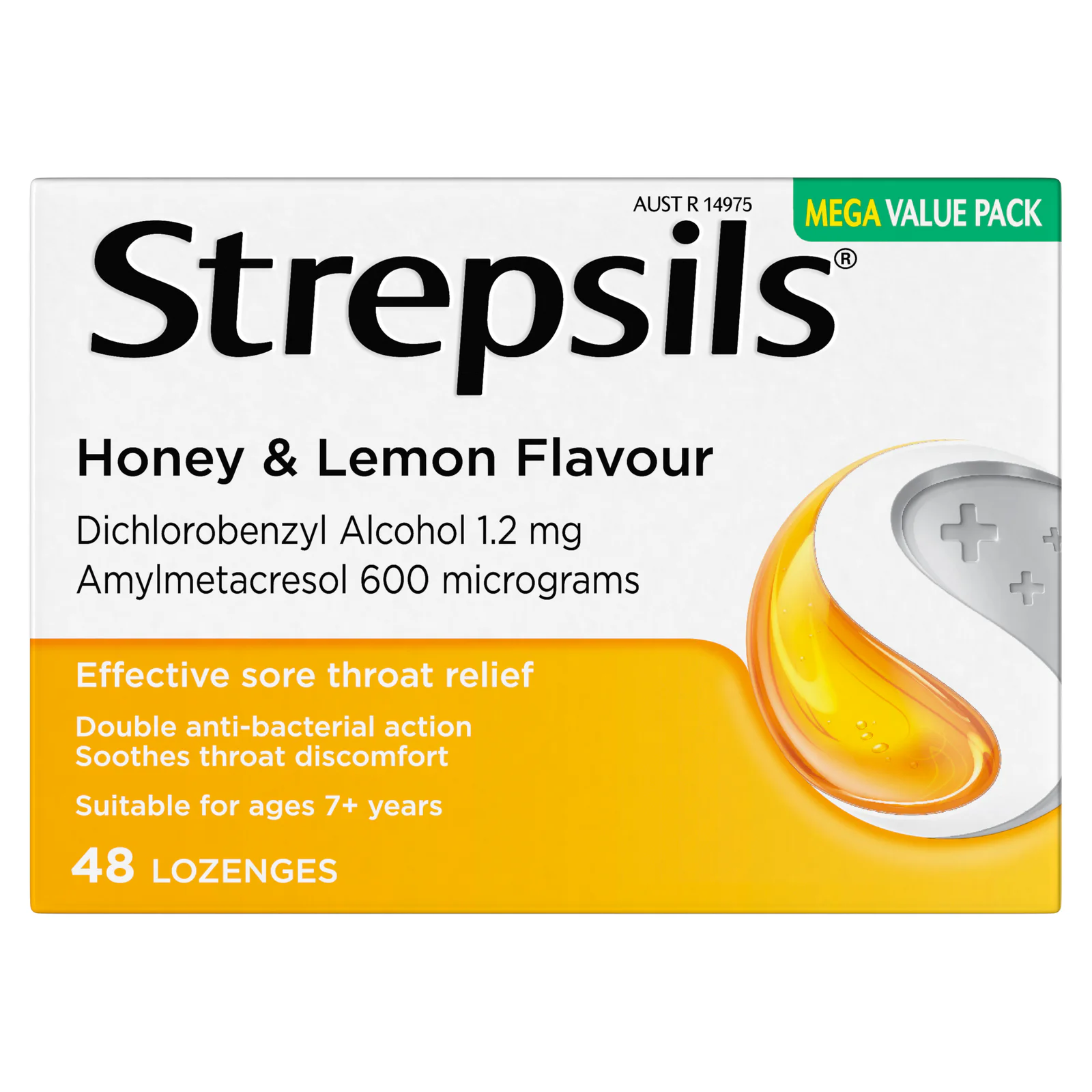 Strepsils Honey and Lemon Throat 48 Lozenges