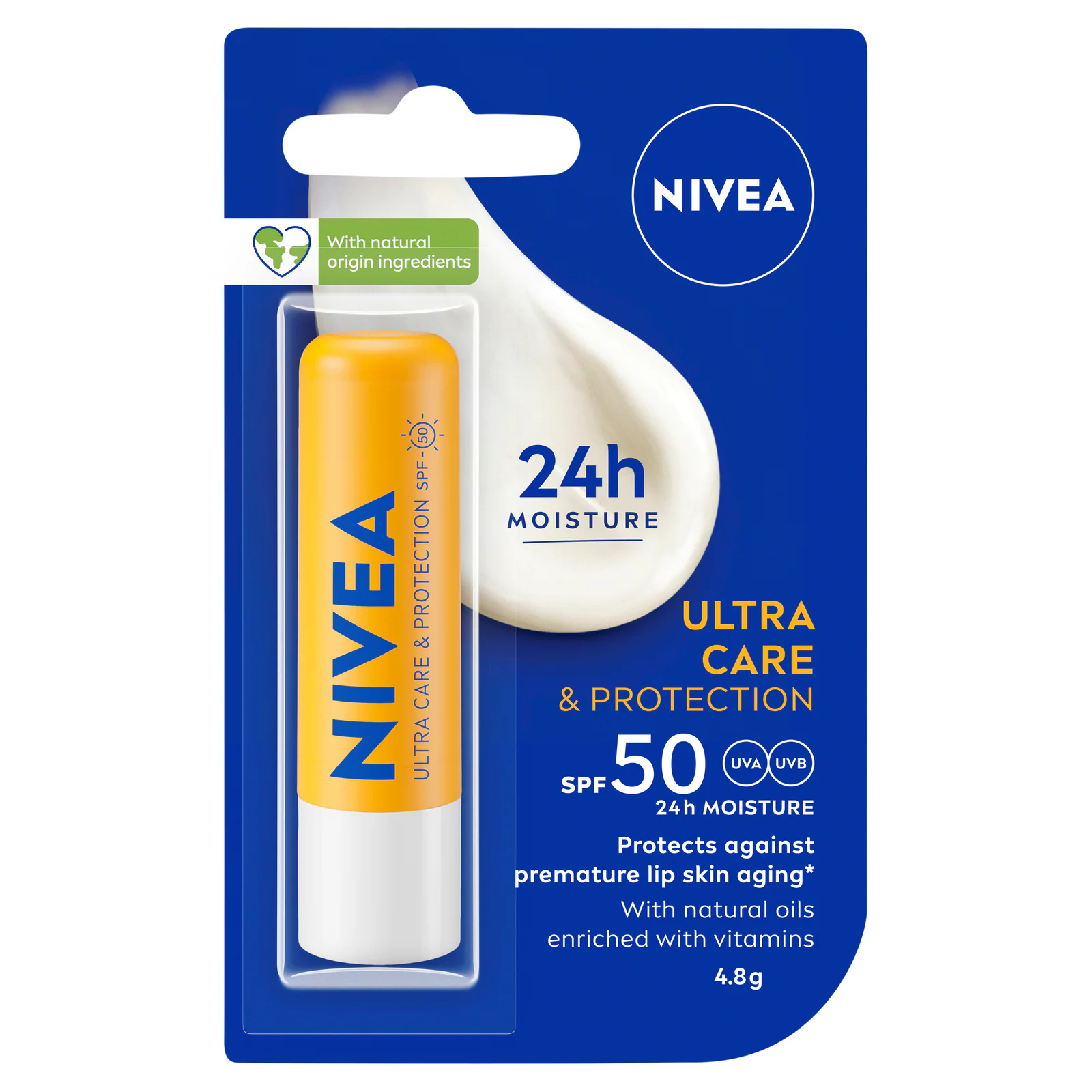 Nivea Lip Balm Ultra Care And Protect SPF50 - 4.8g