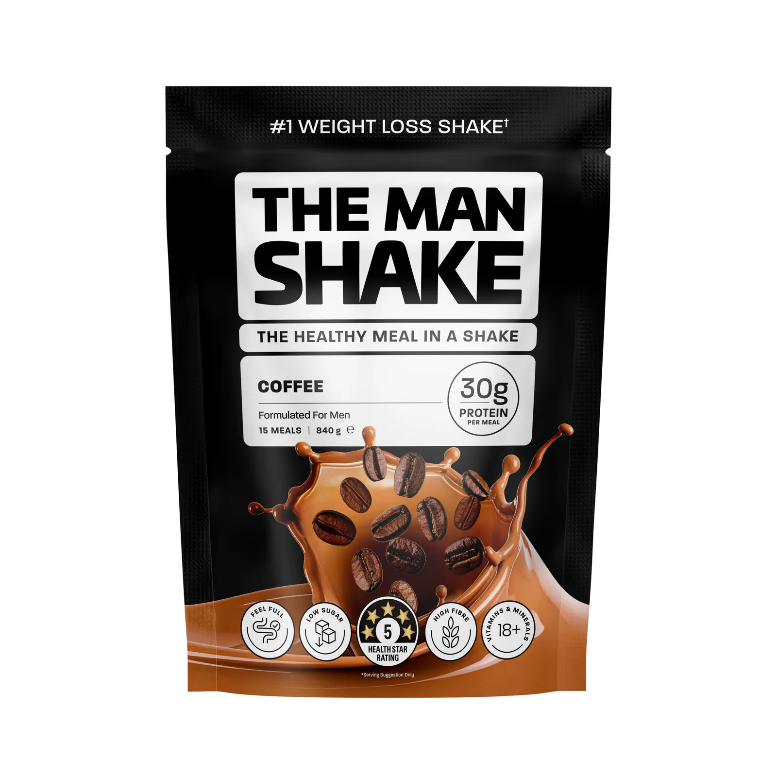 The Man Shake Meal Replacement Coffee 840g