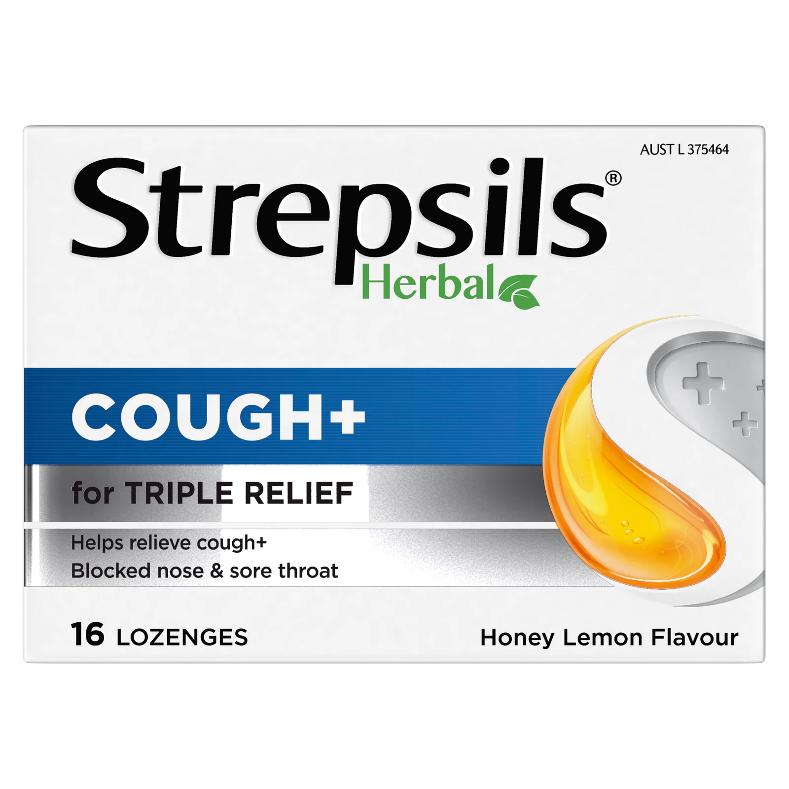 Strepsils Herbal Honey Lemon 16 lozenges