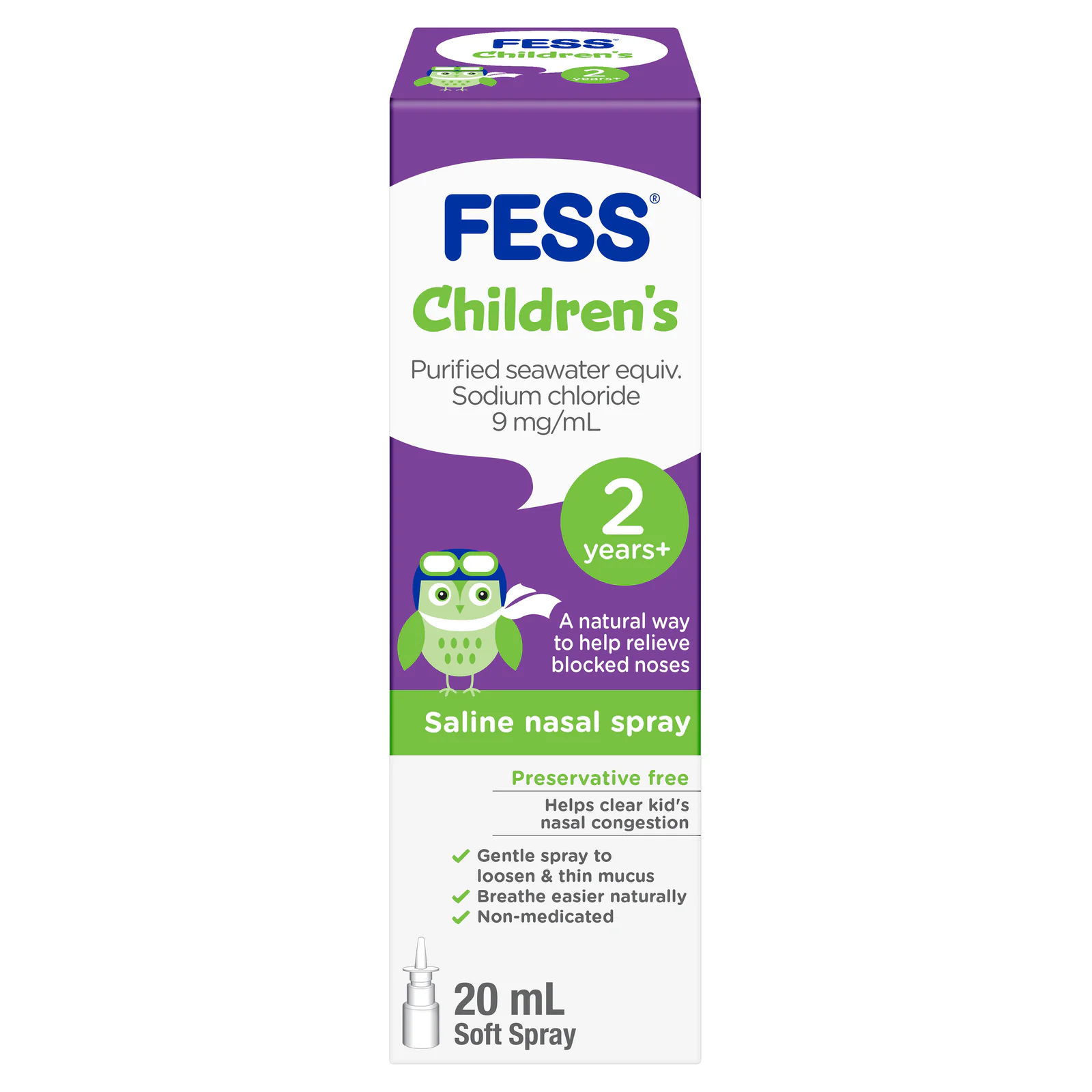 Fess Children's Nasal Saline Spray 2 Years+ 20ml