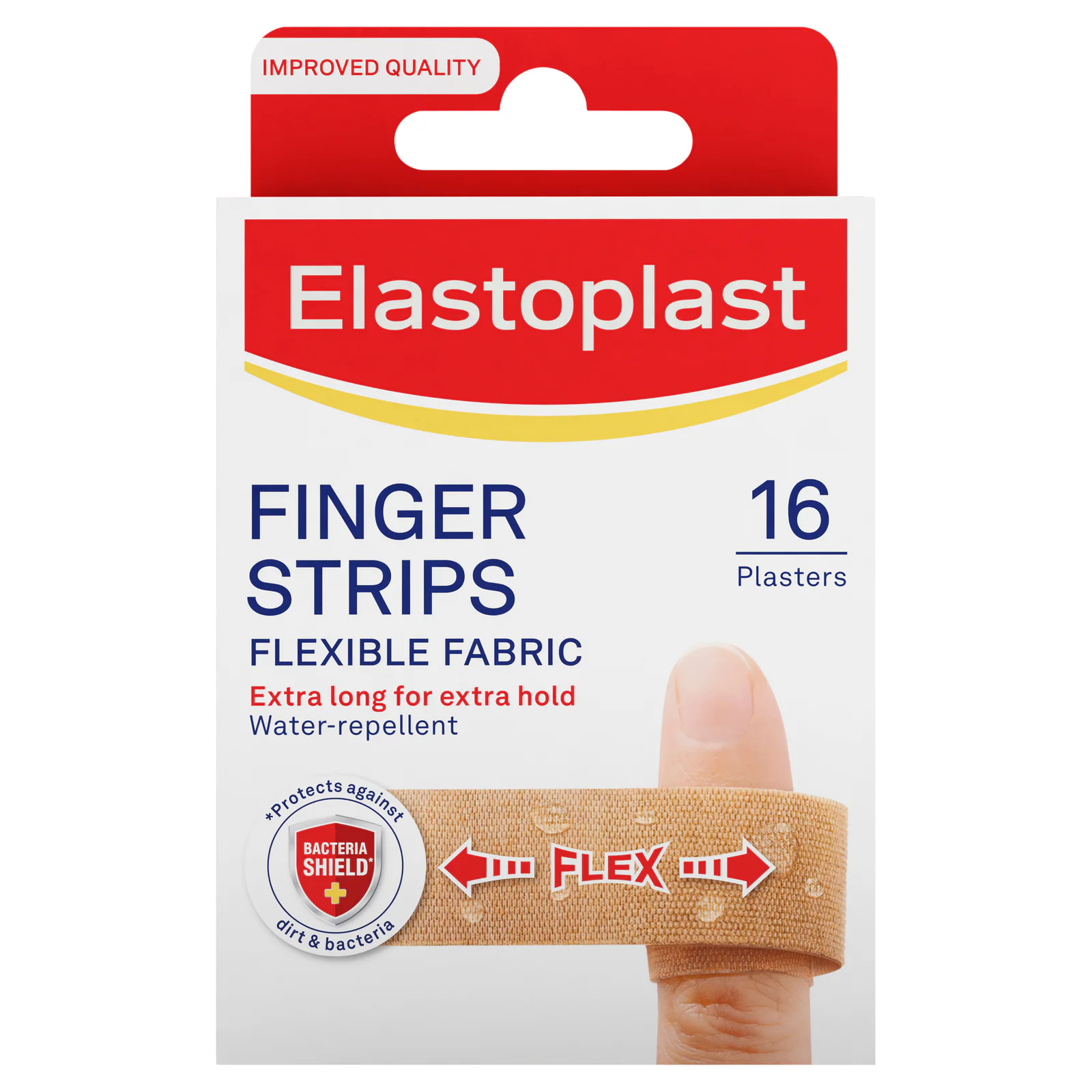 Elastoplast Extra Flexible Fabric Finger Strips 16 Pack