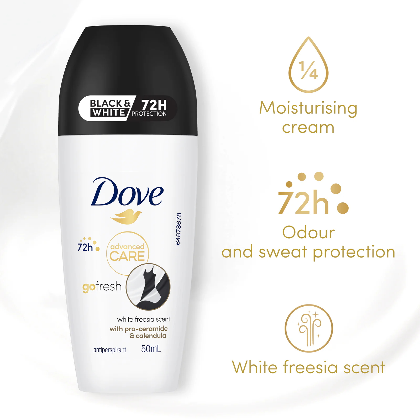 Dove Women Advanced Care Invisible Dry Antiperspirant Roll On 50ml
