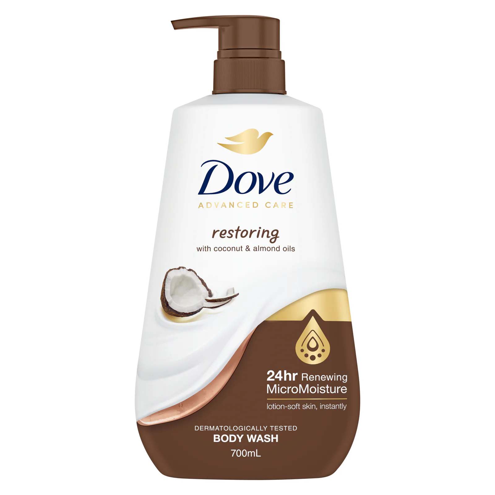 Dove Advanced Body Wash Restoring Coconut 700mL