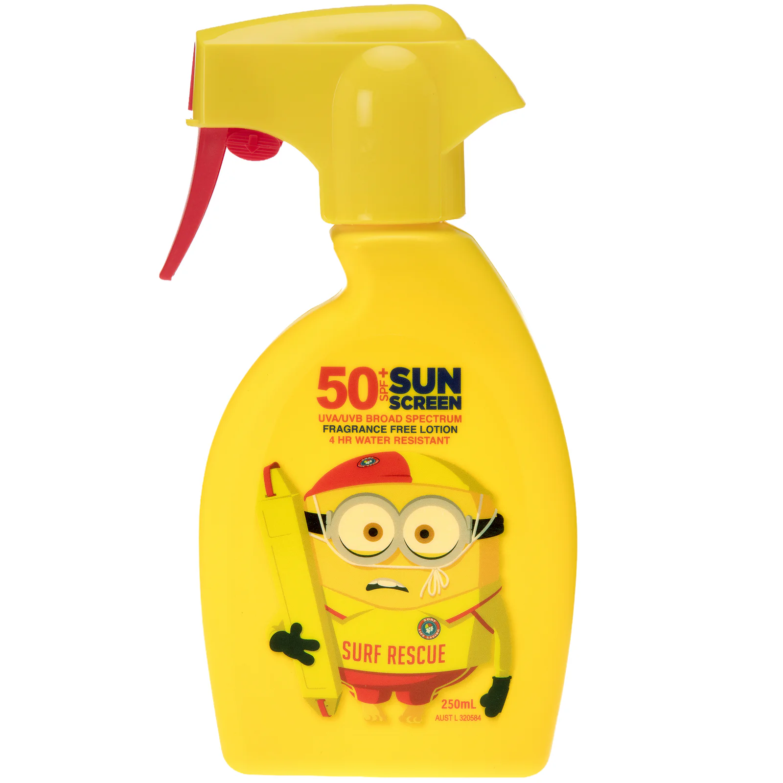 Surf Life Saving Sunscreen SPF50+ Minions Trigger 250ml