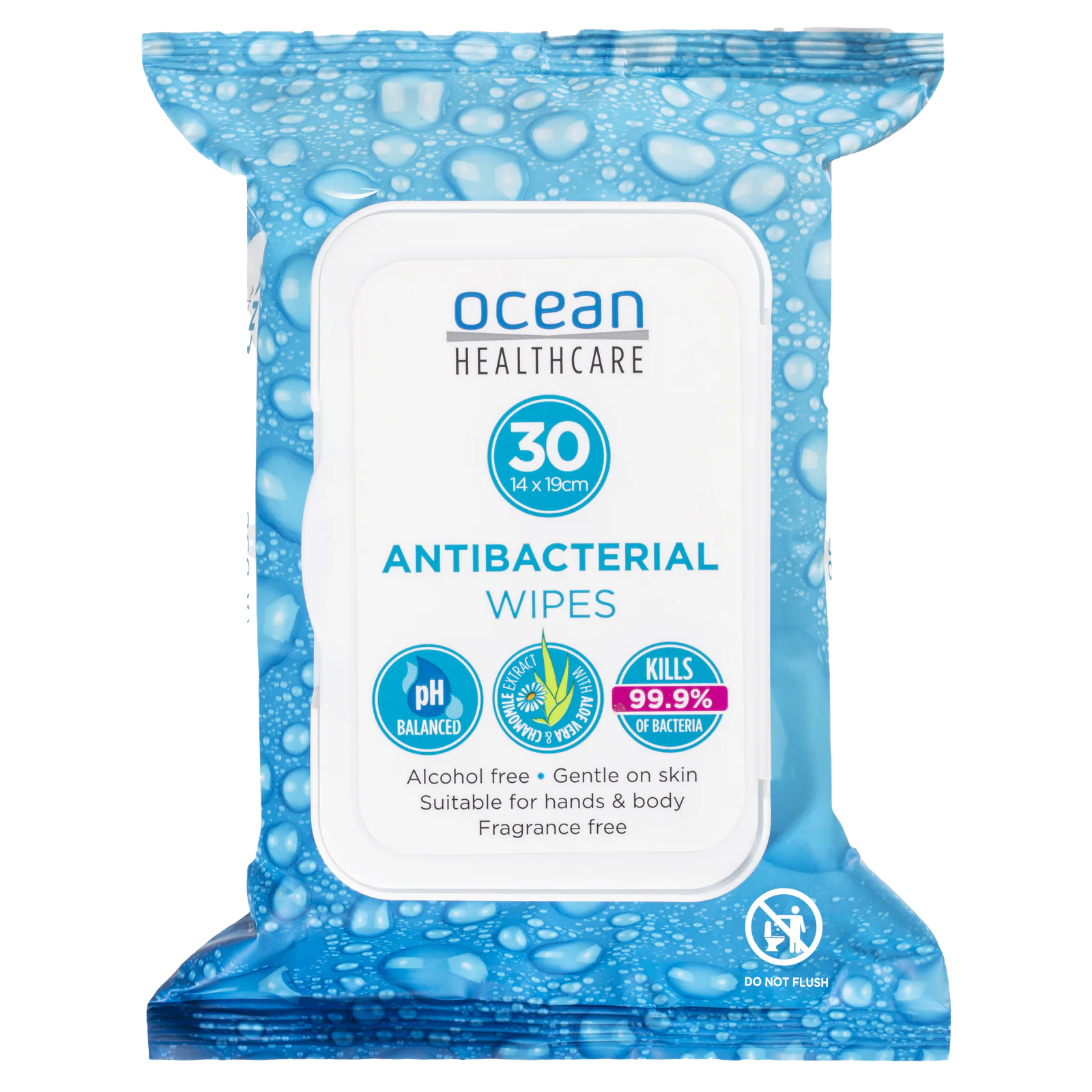 Ocean Healthcare Antibacterial Wipes 30 Pack